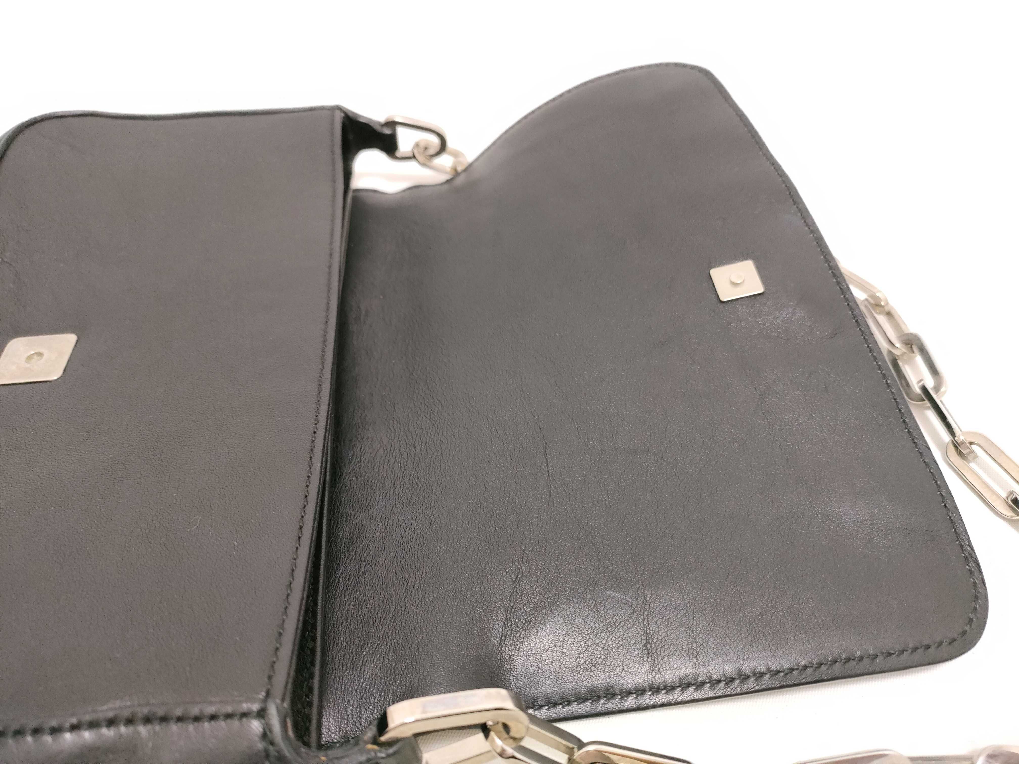 001.3829 Shoulder Bag, One-Shoulder Bag, Chain, Leather, Black Shoulder Bag — view 8