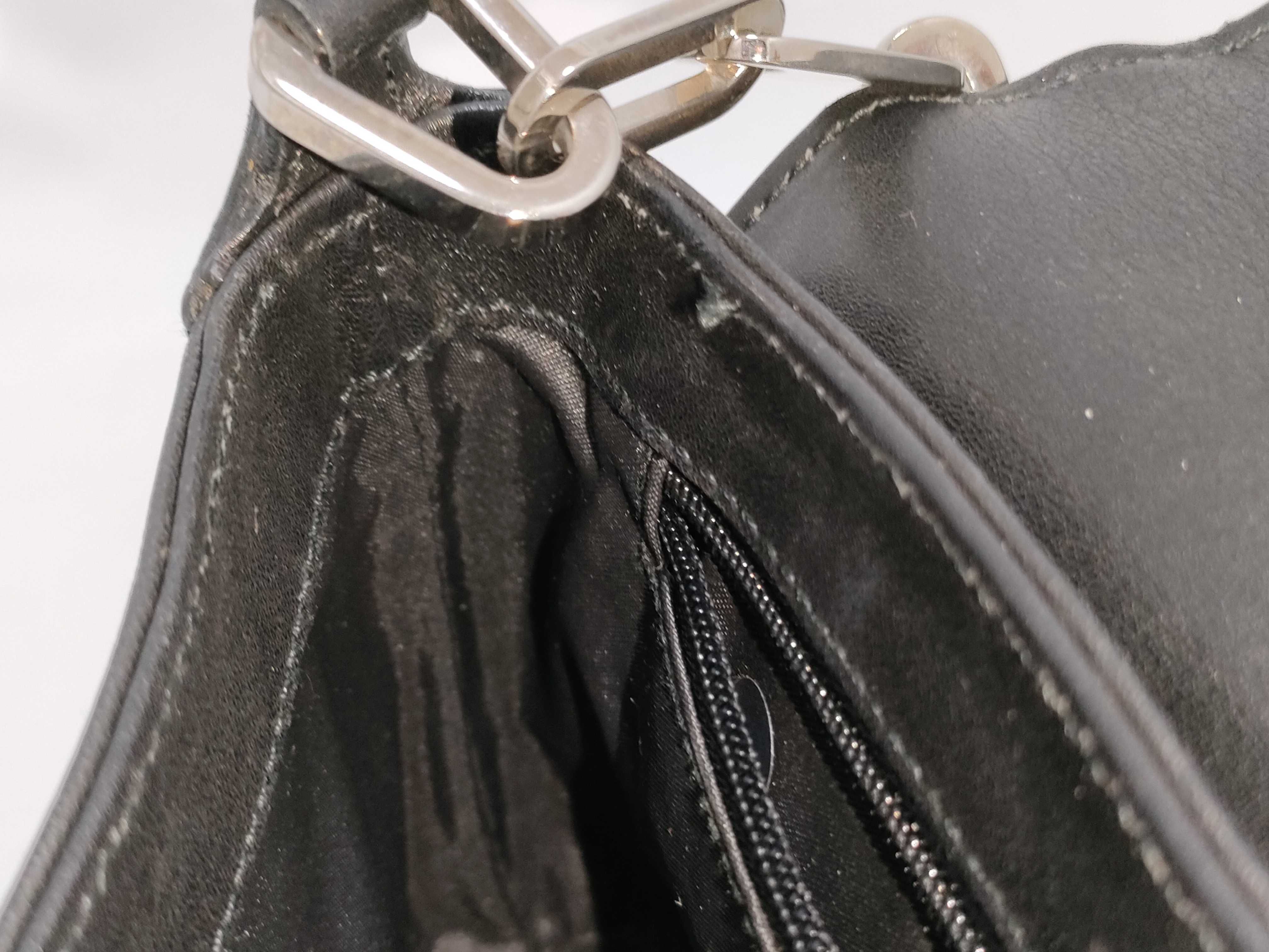 001.3829 Shoulder Bag, One-Shoulder Bag, Chain, Leather, Black Shoulder Bag — view 9
