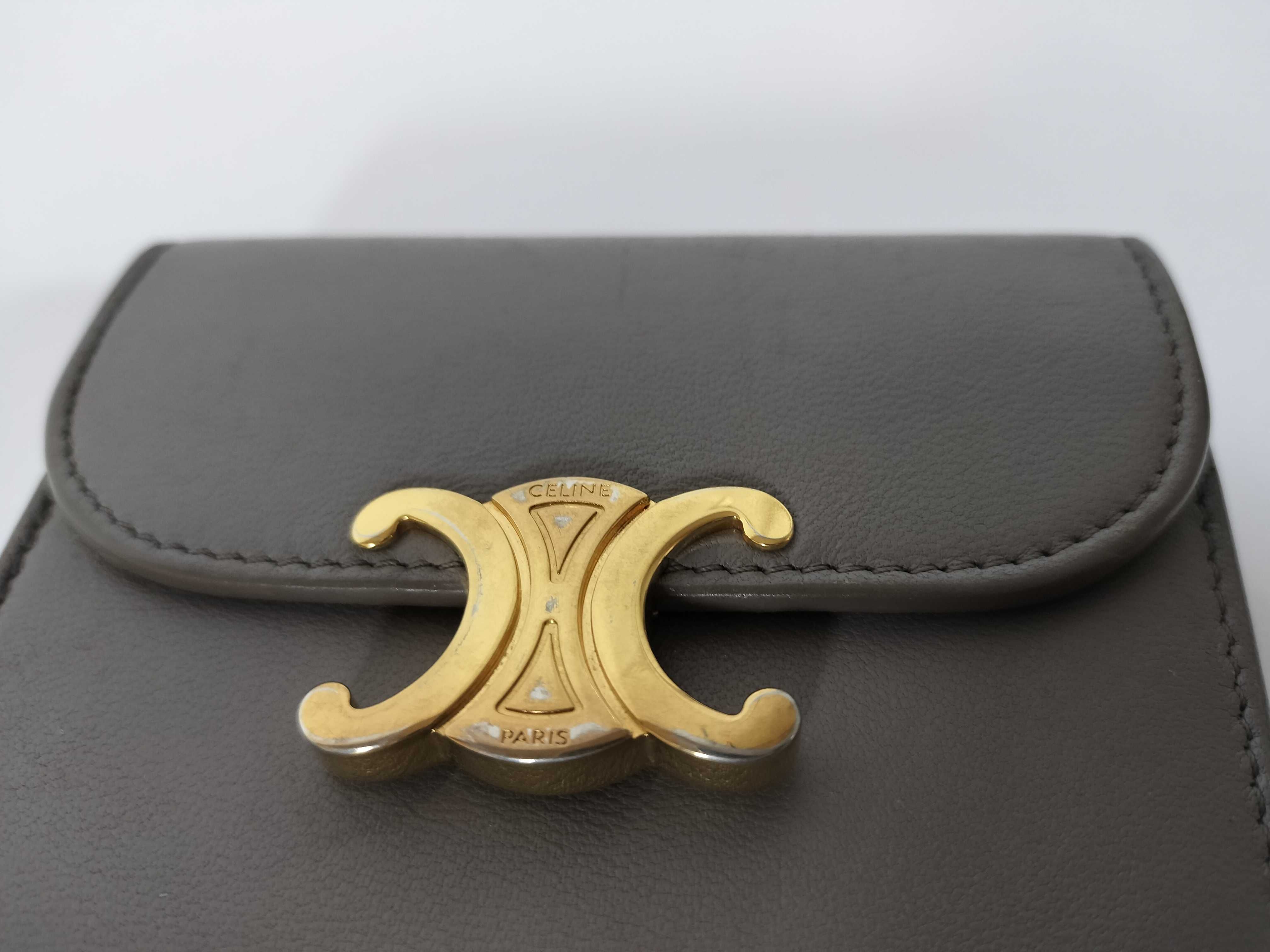 Triomphe Grey Compact Wallet — view 7