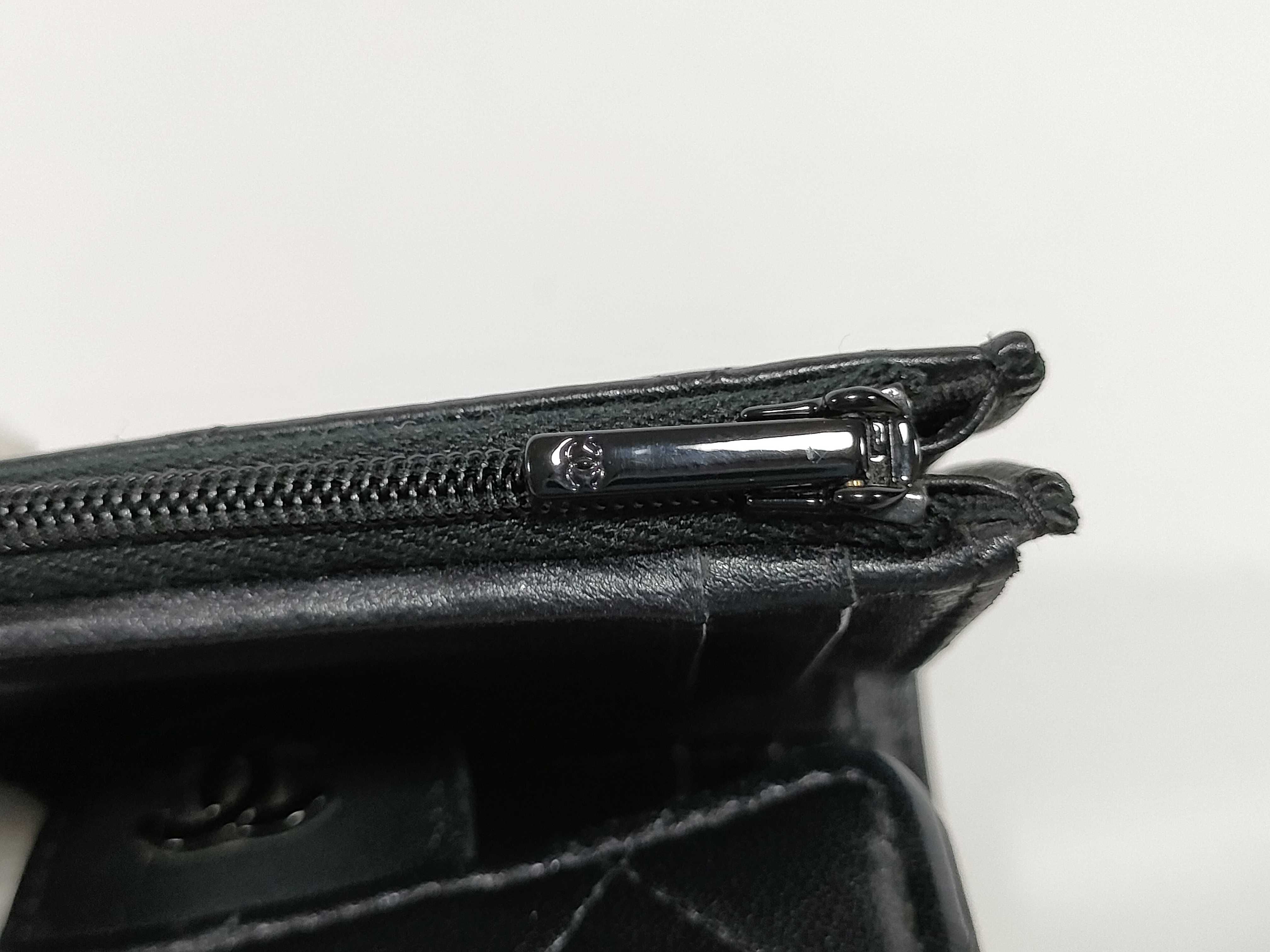 Lambskin Tri-fold Wallet (No. 31 series) / Coco / Black — view 14