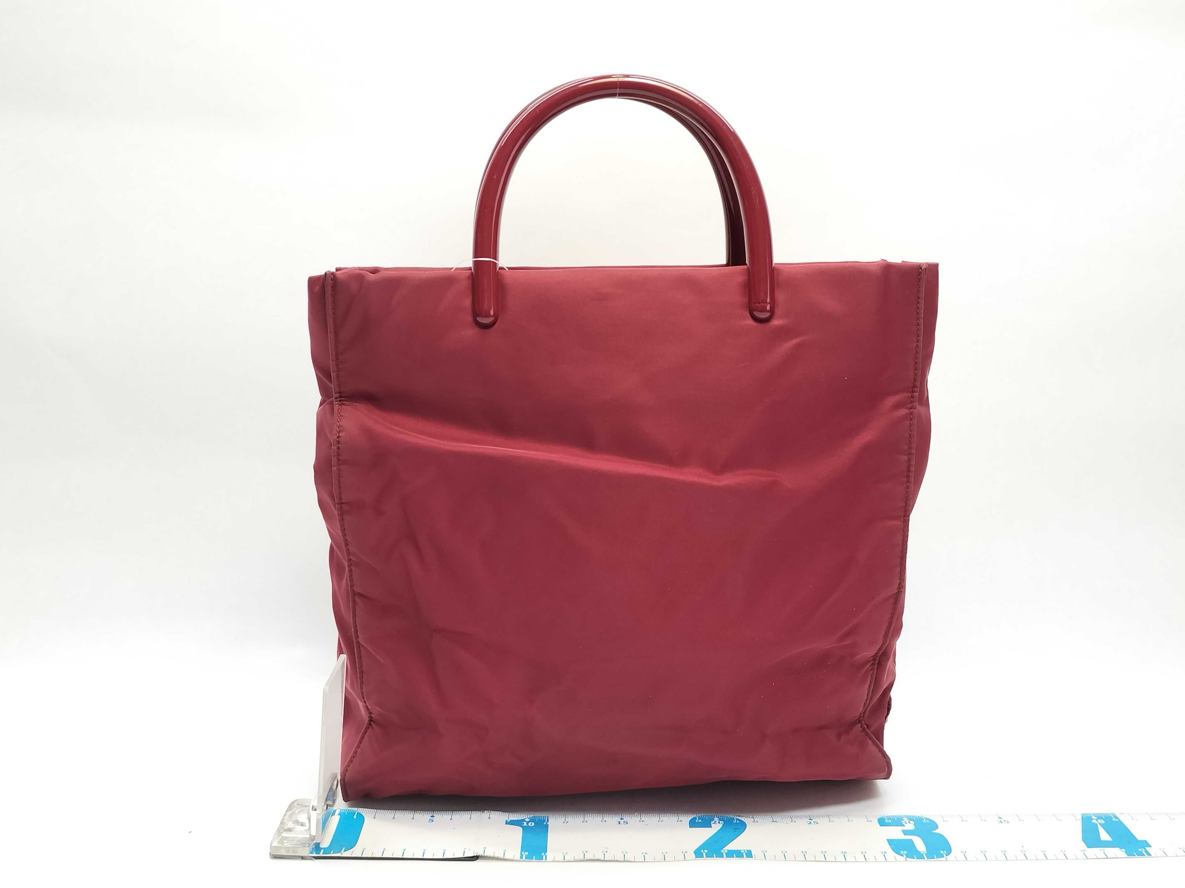 Nylon Handbag, Red — view 2