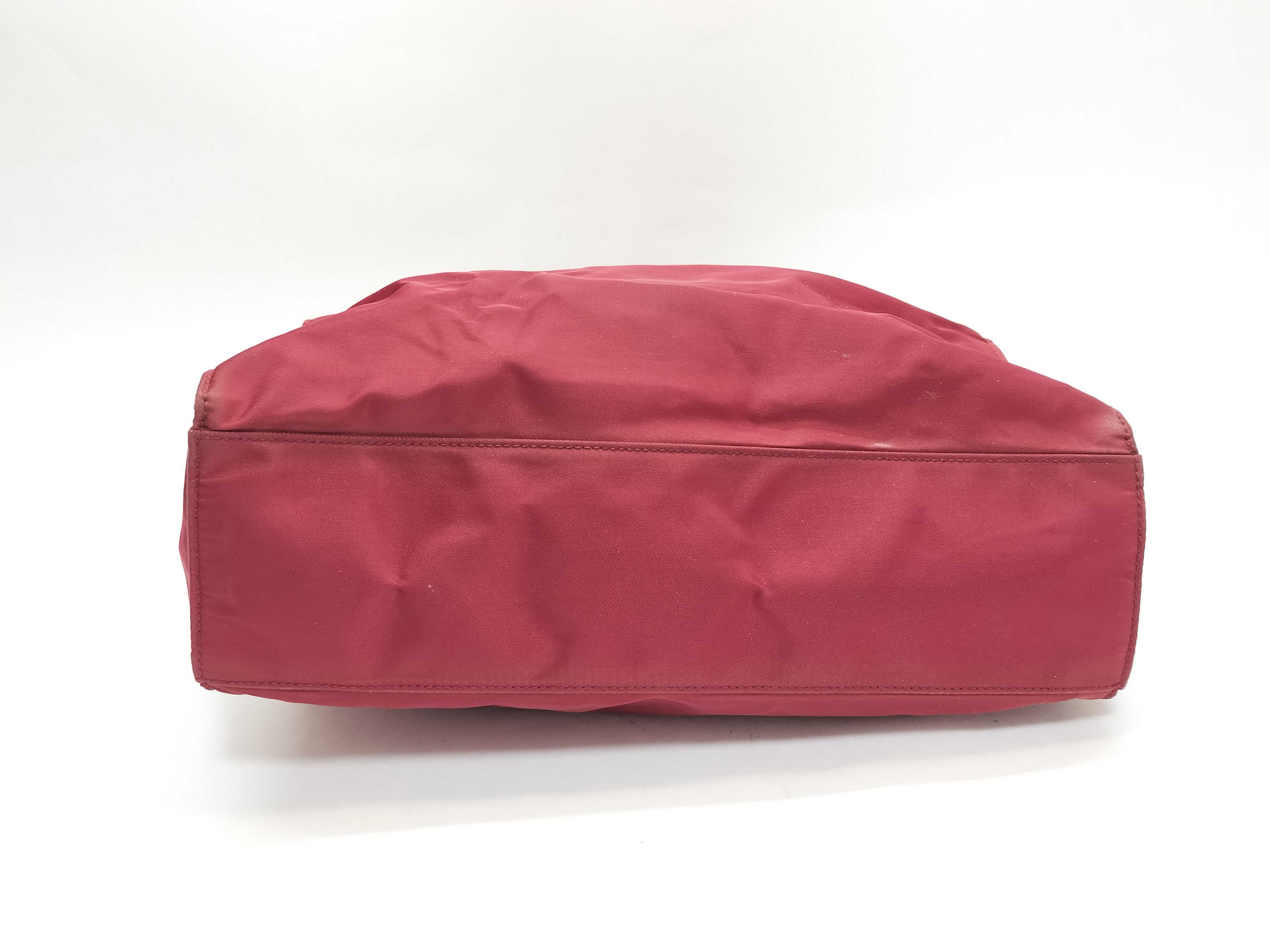 Nylon Handbag, Red — view 4