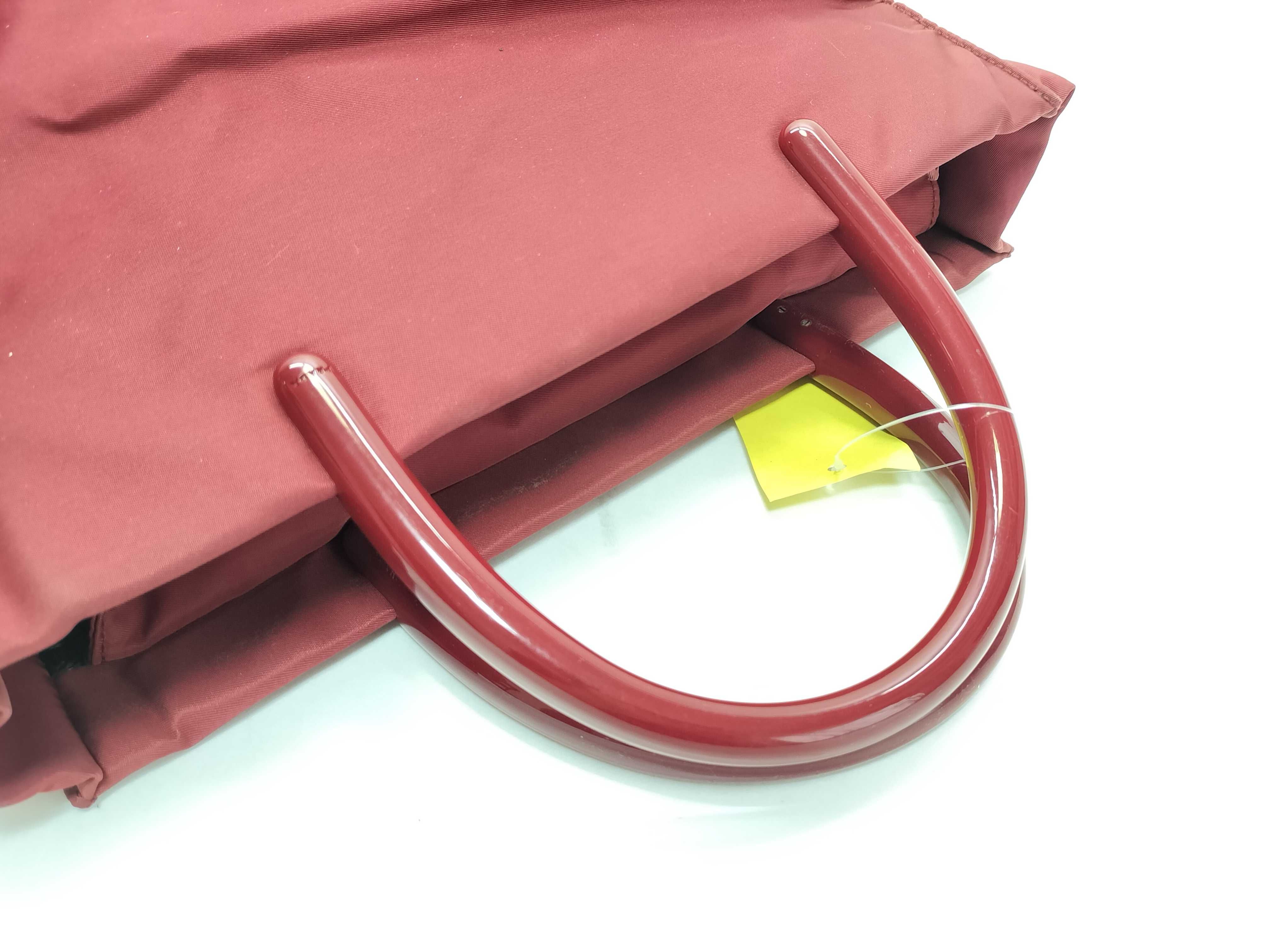 Nylon Handbag, Red — view 5