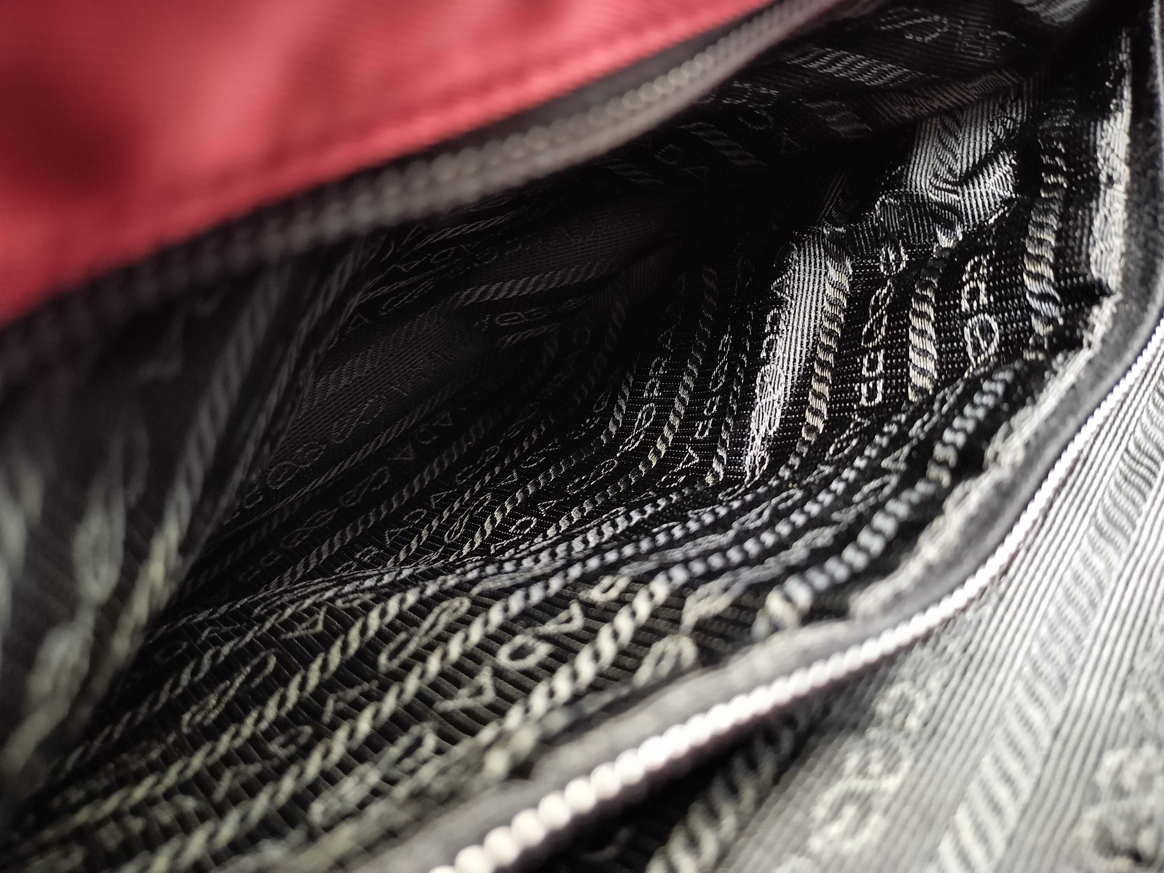 Nylon Handbag, Red — view 9
