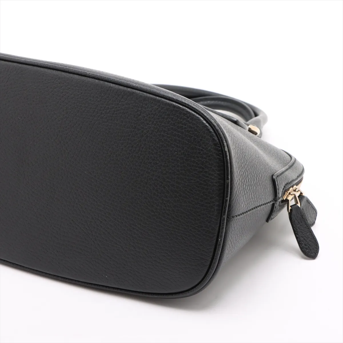 Interlocking G Leather Handbag Black 449662 Outlet — view 3