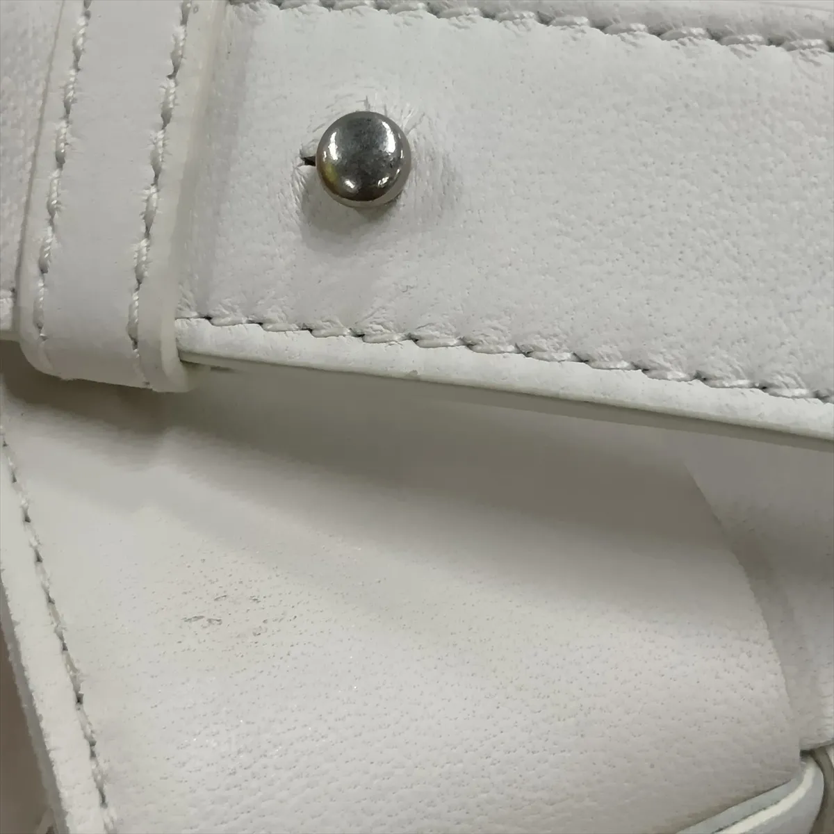 Maxi Intrecciato Cassette Leather Shoulder Bag, White — view 12