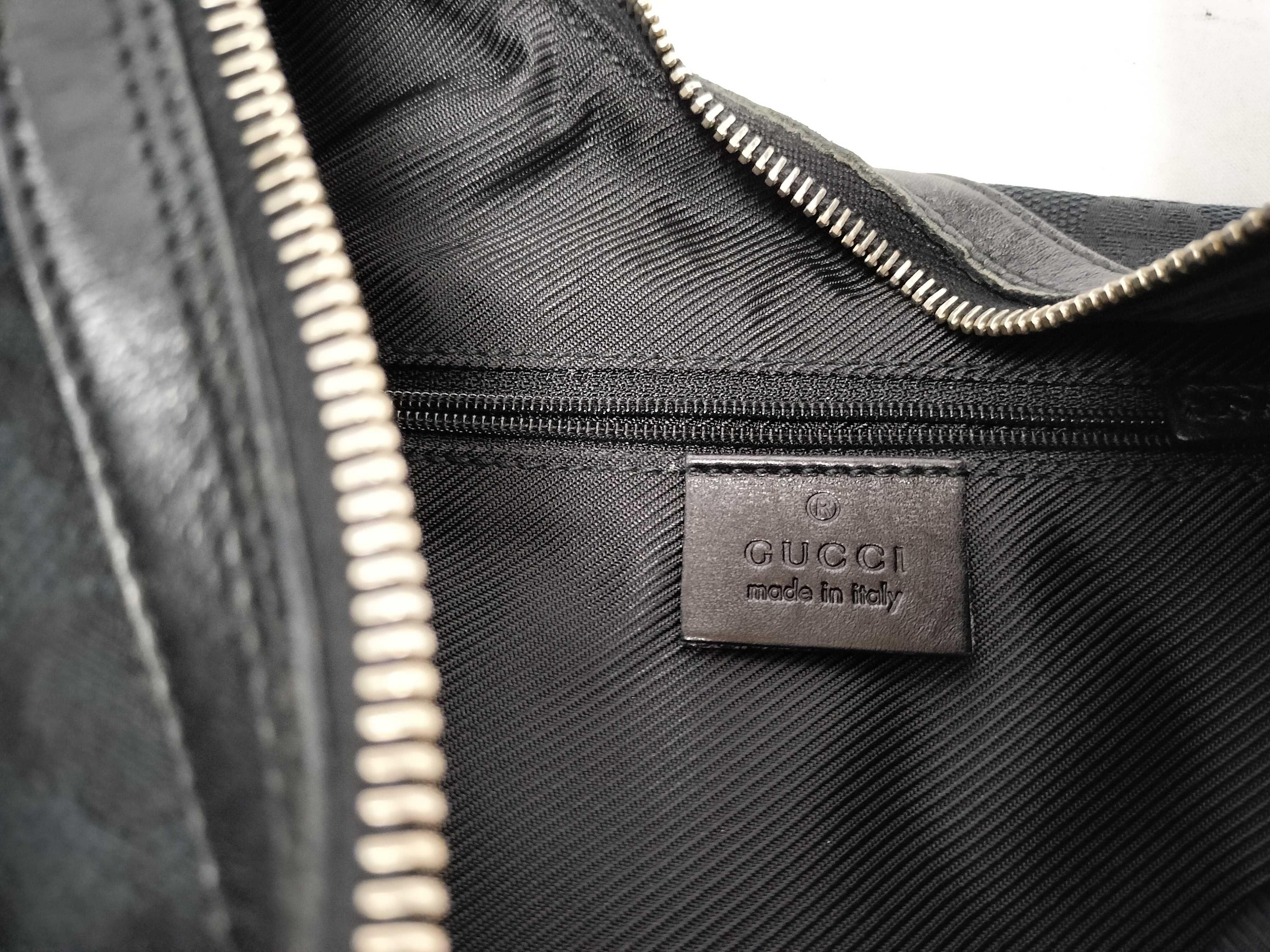 GG Canvas One-Shoulder Bag 001・4288 GG Canvas x Leather Black Shoulder Bag — view 12