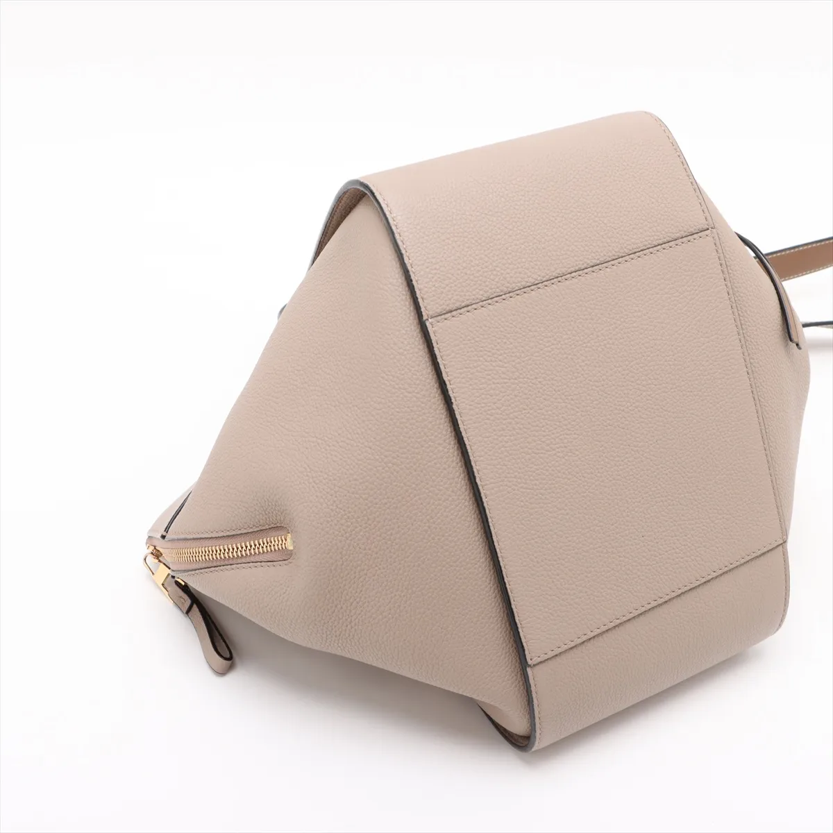 Hammock Medium Leather Shoulder Bag, Beige — view 4