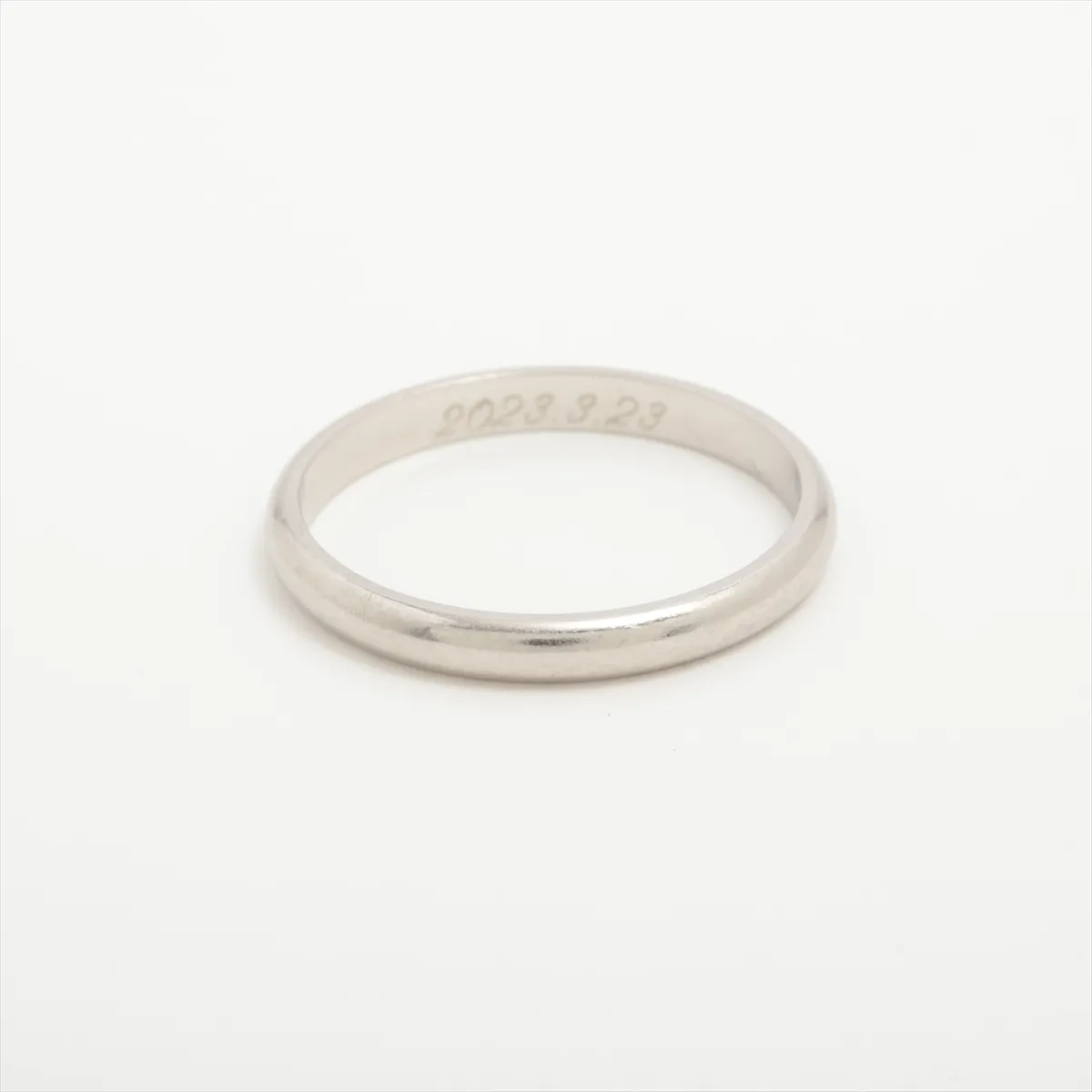 Wedding Ring, Pt950, 3.0g, Size 54, Initials, WSC968 — view 2