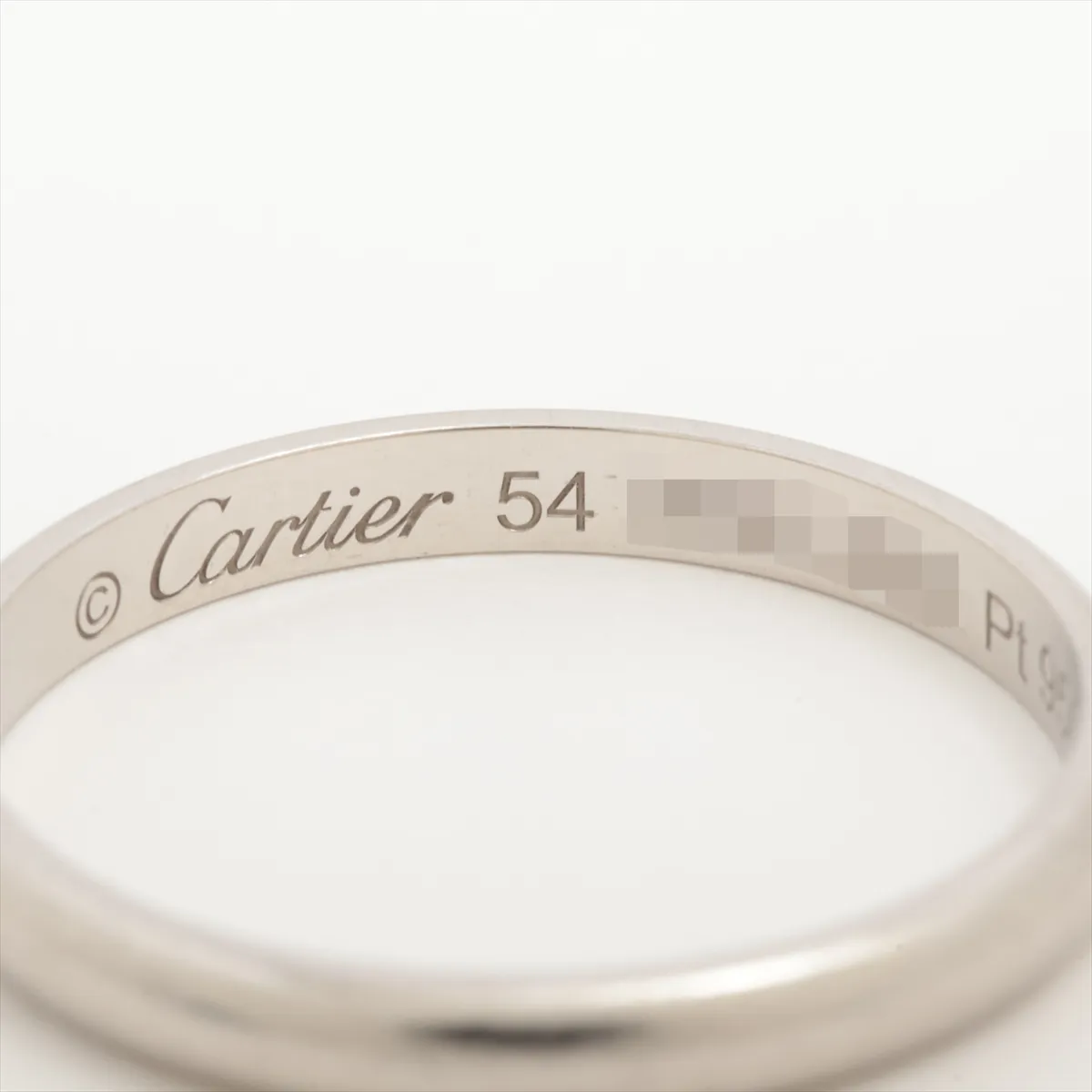 Wedding Ring, Pt950, 3.0g, Size 54, Initials, WSC968 — view 3