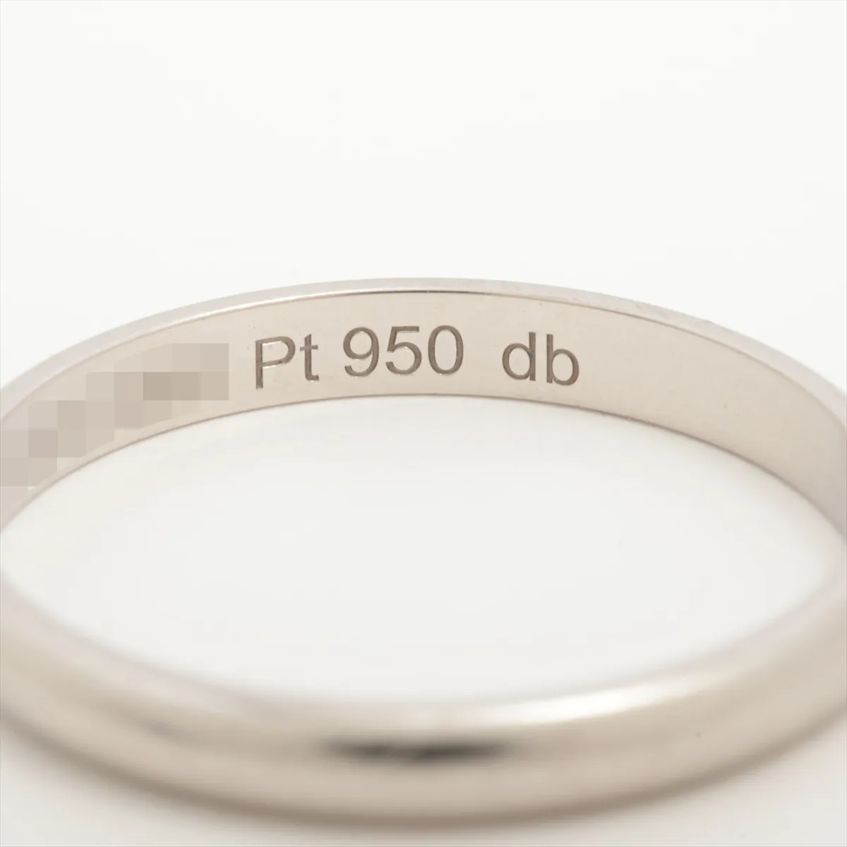 Wedding Ring, Pt950, 3.0g, Size 54, Initials, WSC968 — view 4
