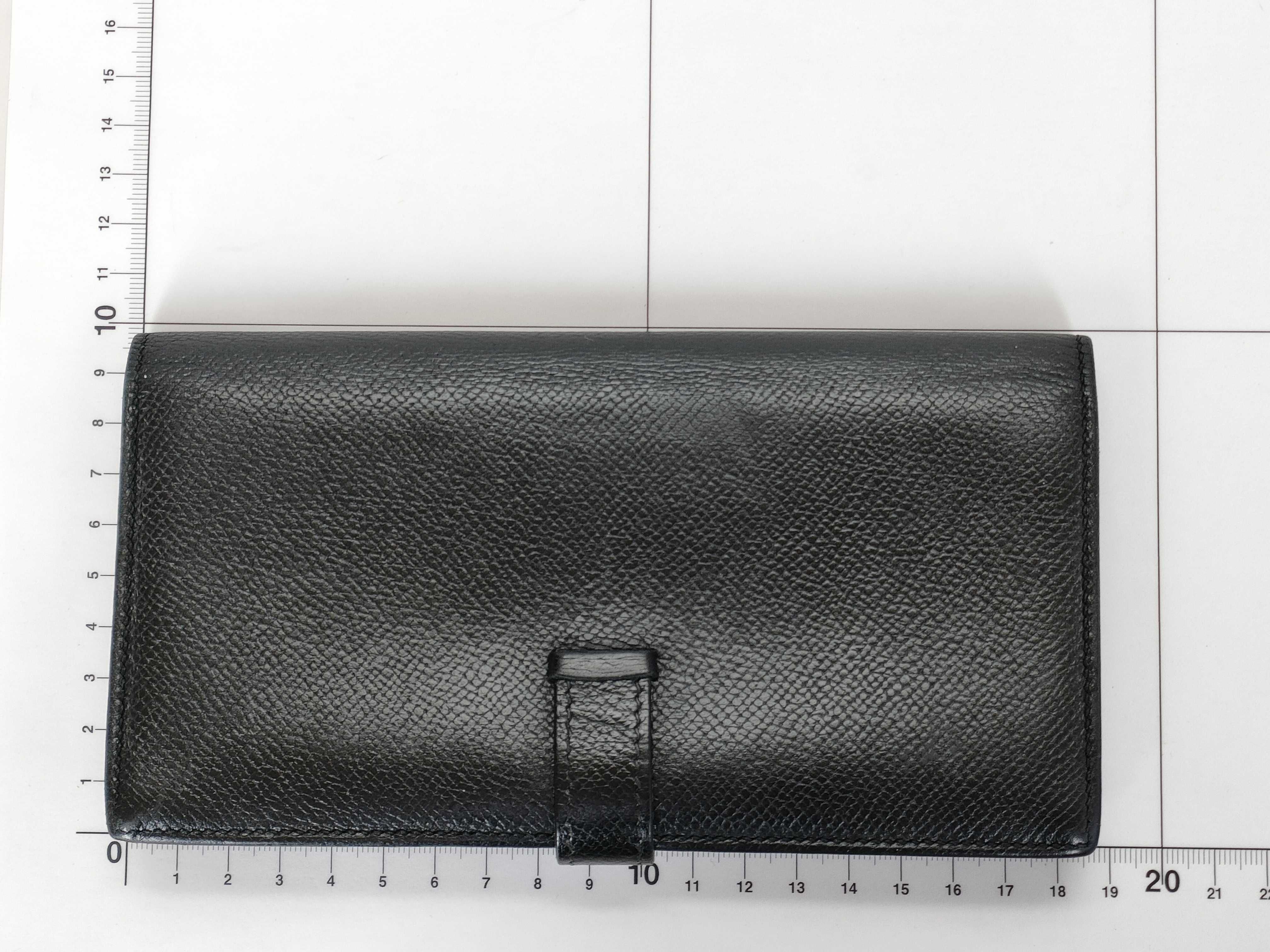 Bearn Hermes Bearn Soufflé Black Wallet — view 2