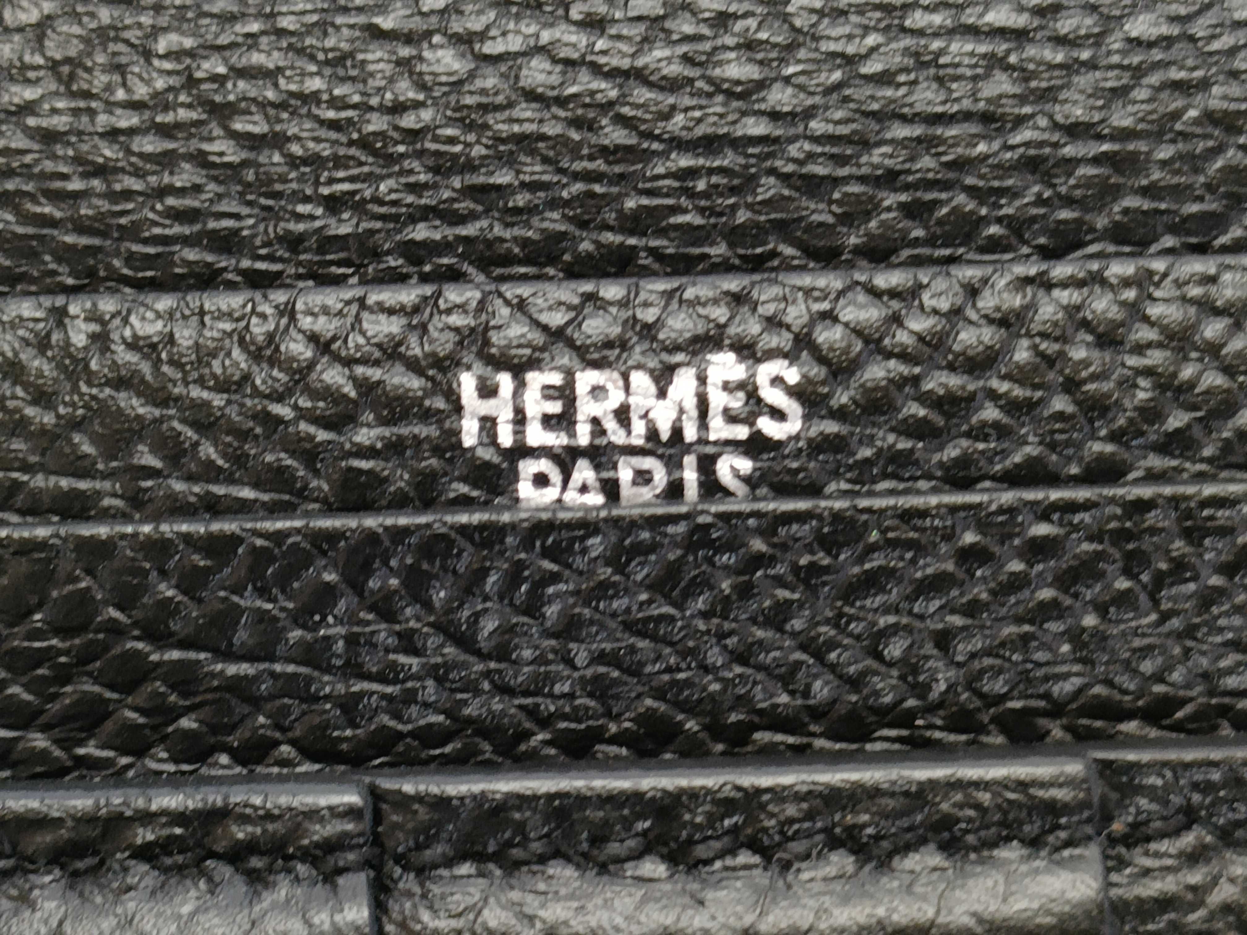 Bearn Hermes Bearn Soufflé Black Wallet — view 13