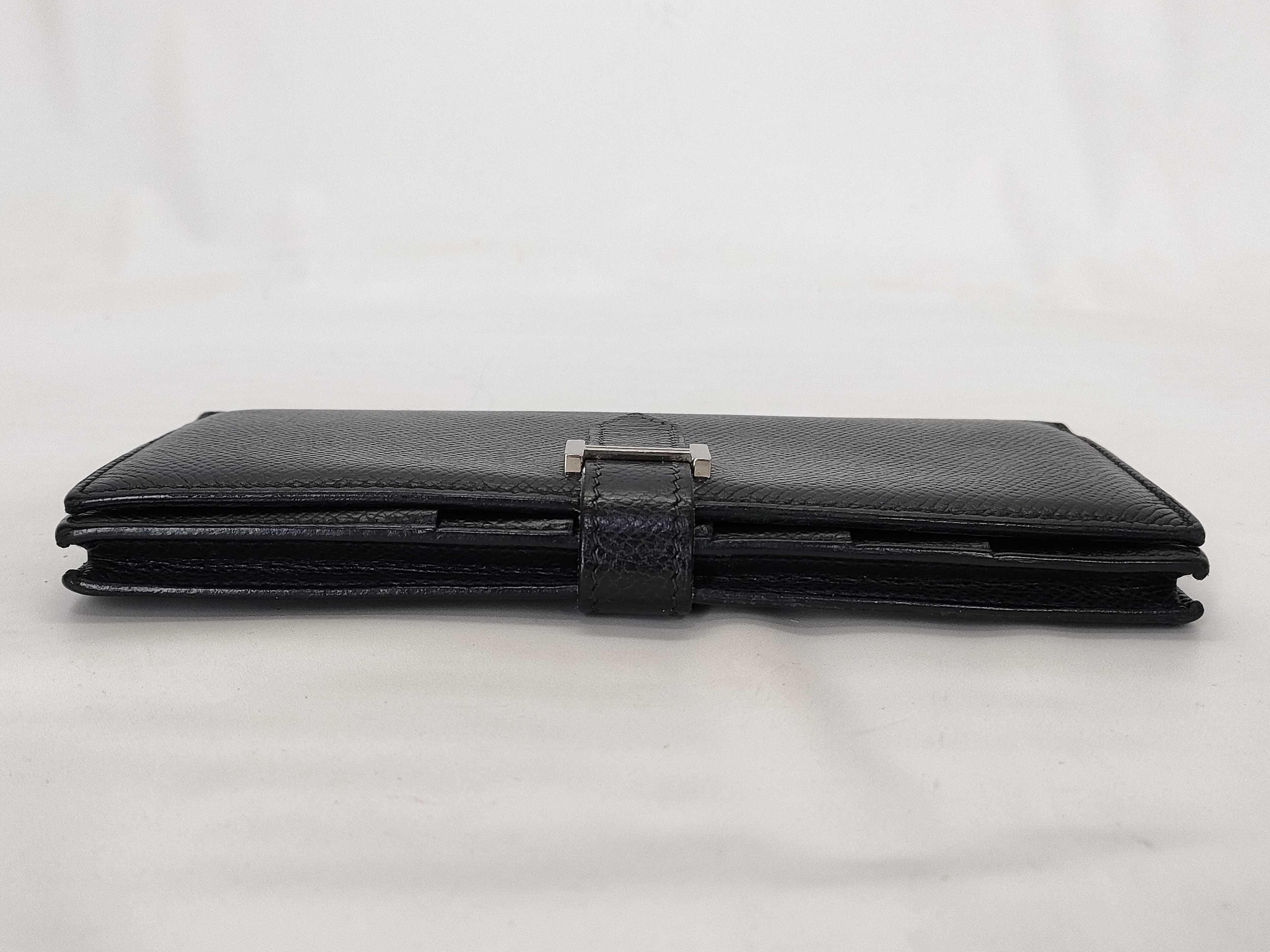 Bearn Hermes Bearn Soufflé Black Wallet — view 3