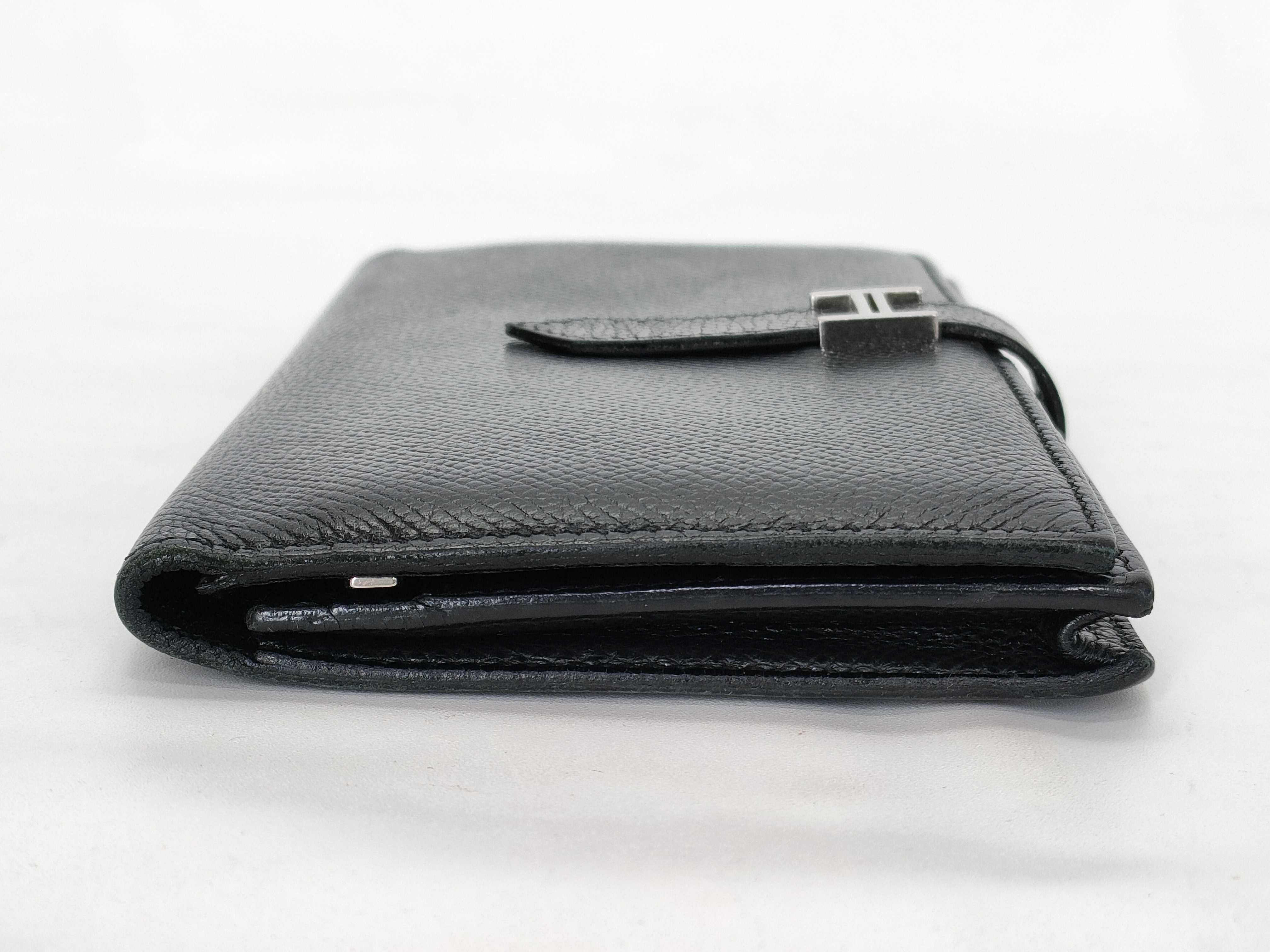Bearn Hermes Bearn Soufflé Black Wallet — view 5