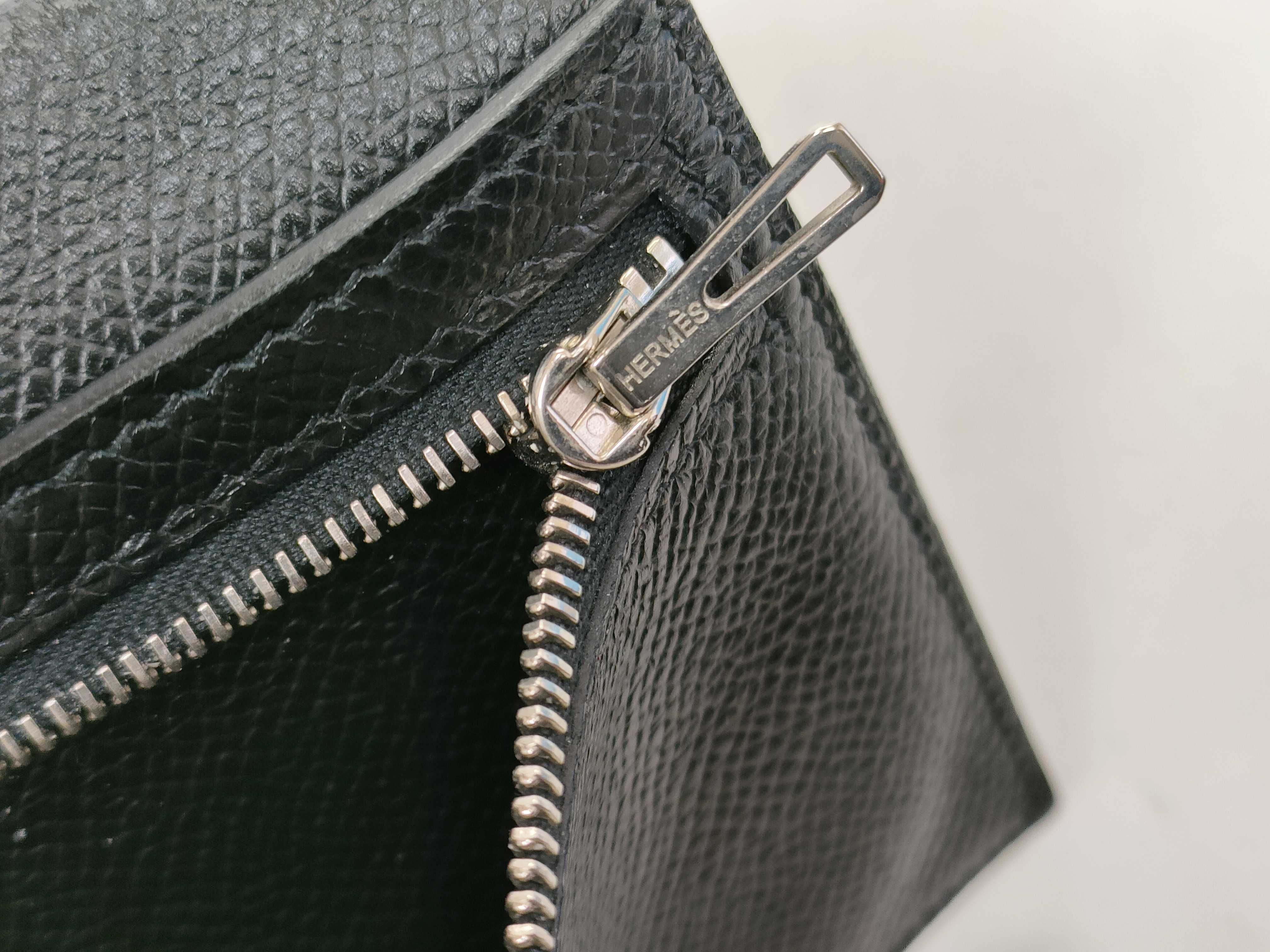 Bearn Hermes Bearn Soufflé Black Wallet — view 7