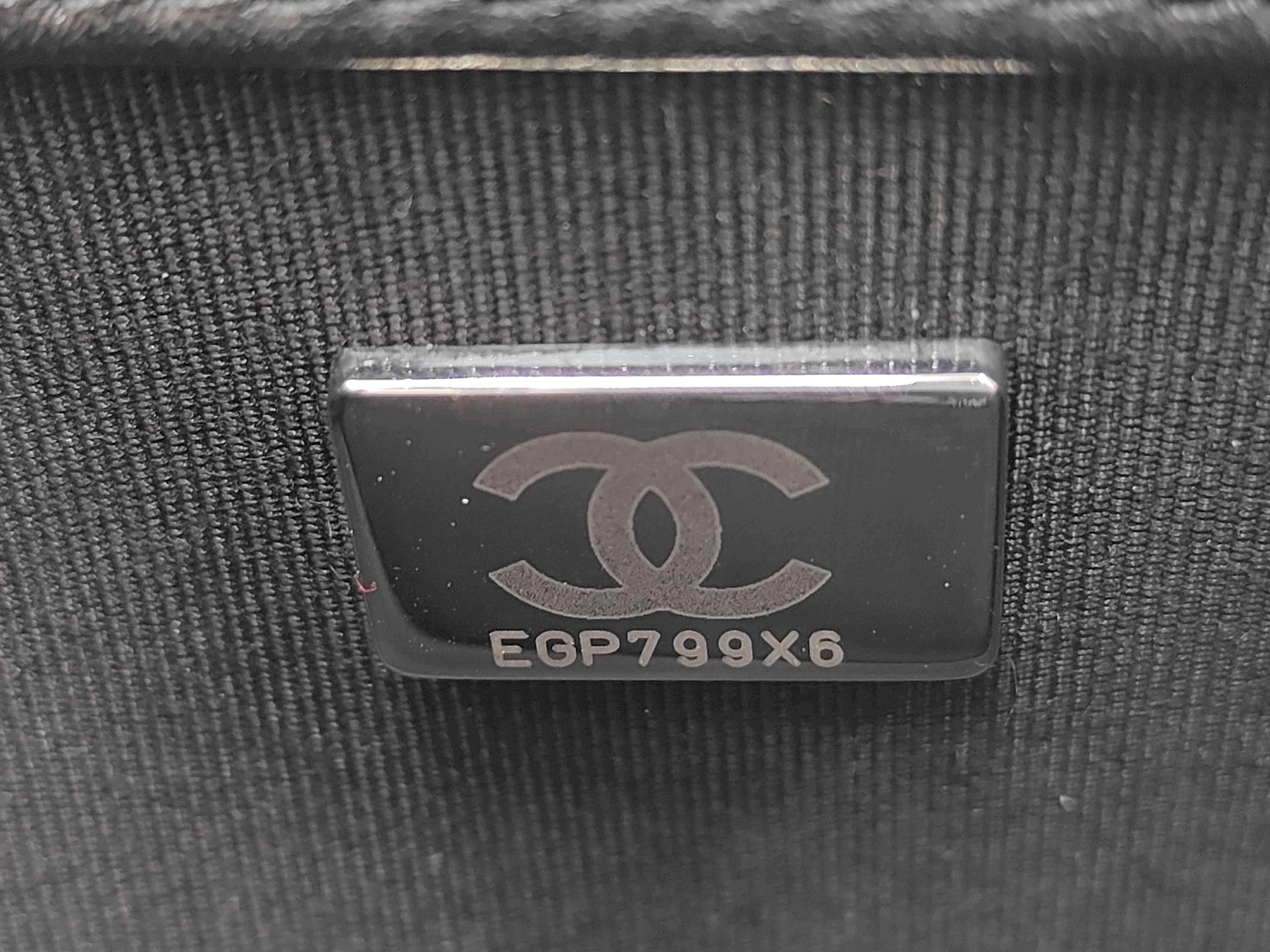 Boy Chanel Chain Shoulder Bag, Black Lambskin, Antique Gold Hardware. — view 15