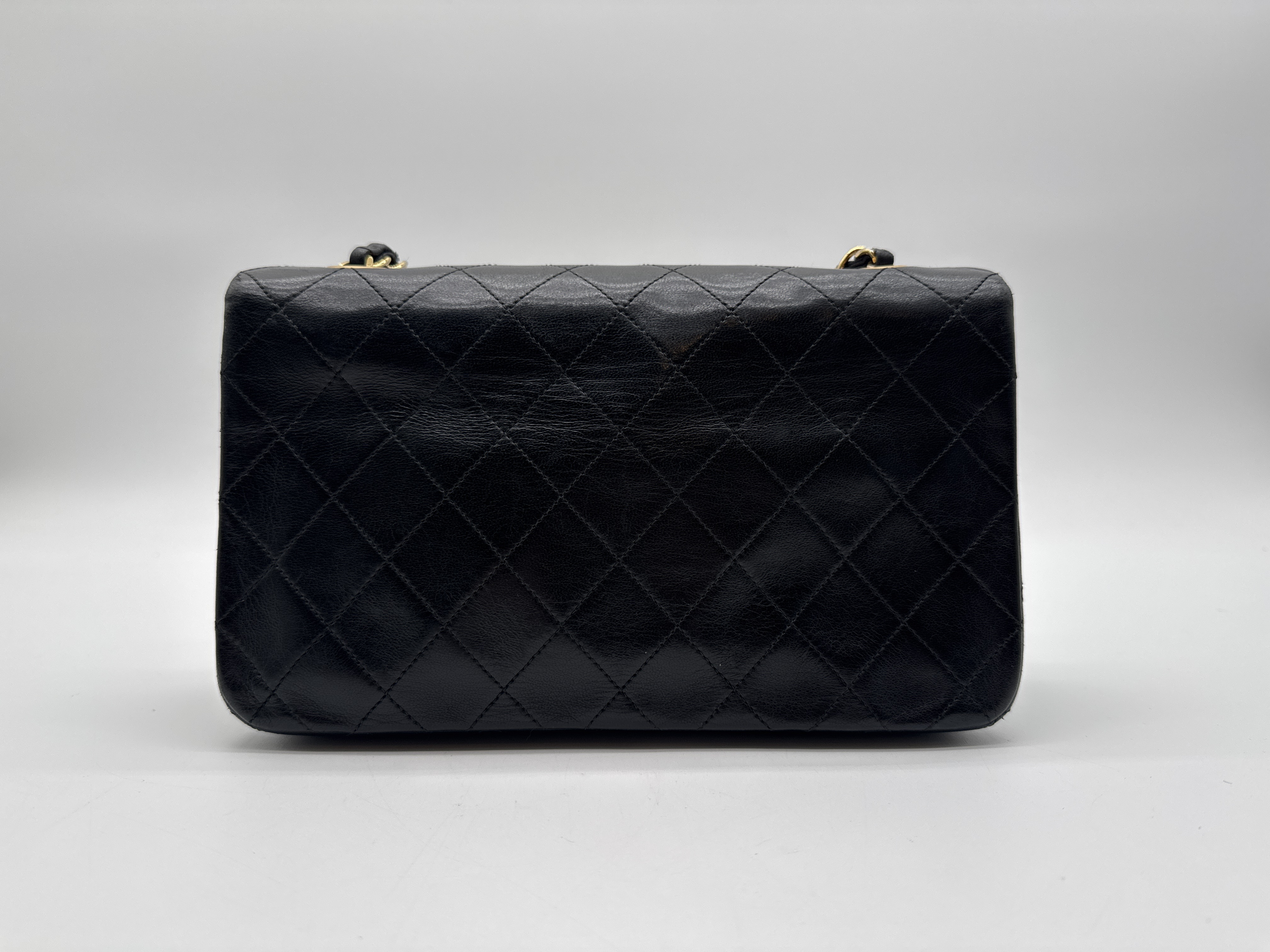 Lambskin Full Flap Black Shoulder Bag — view 2