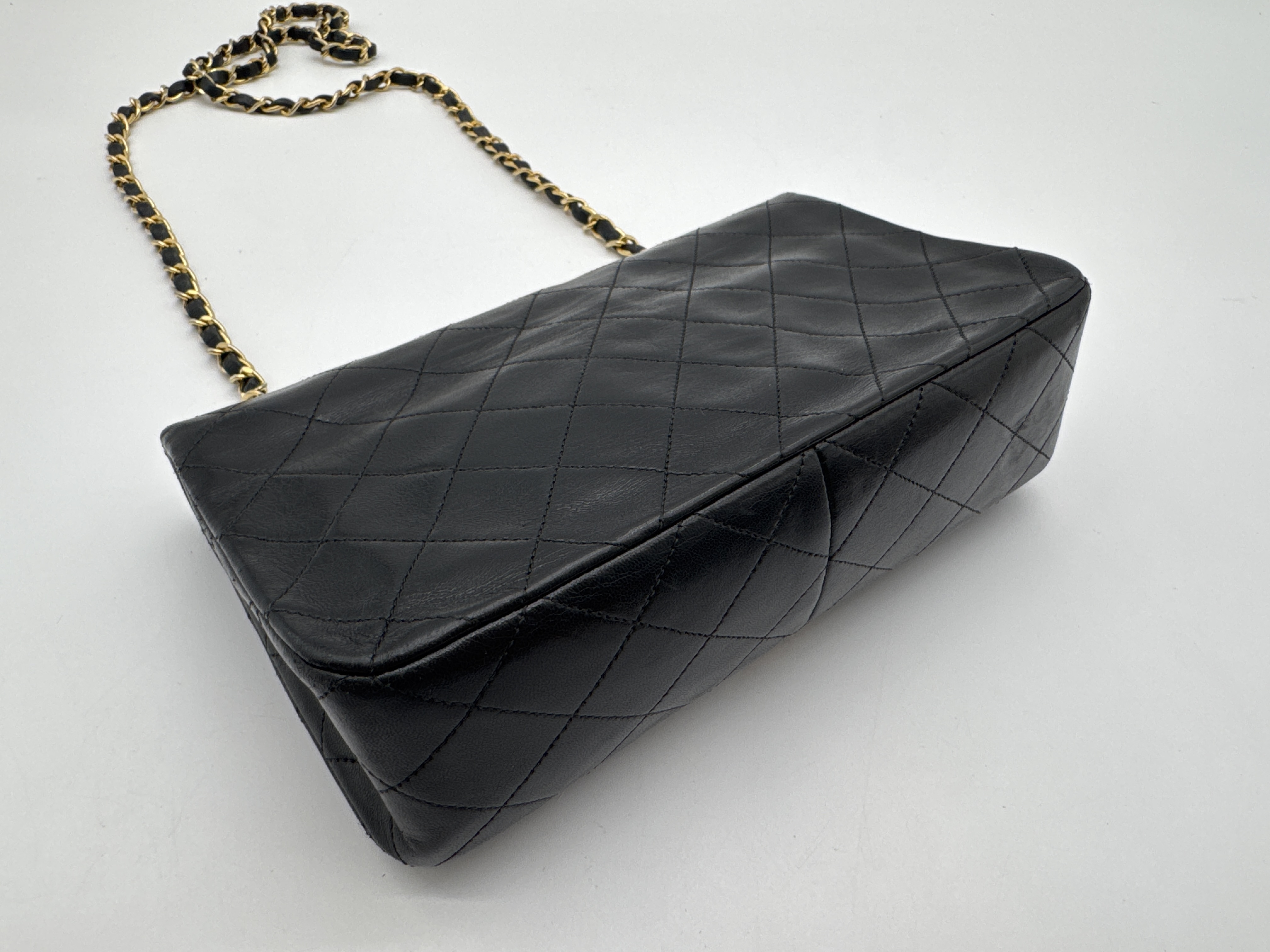 Lambskin Full Flap Black Shoulder Bag — view 7