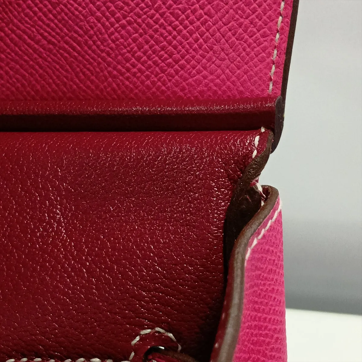 [Individually packaged] Hermes Birkin 35 Retournée Verso Veau Epsom Rose Tyrien x Ruby Silver Hardware O: 2011 — view 14