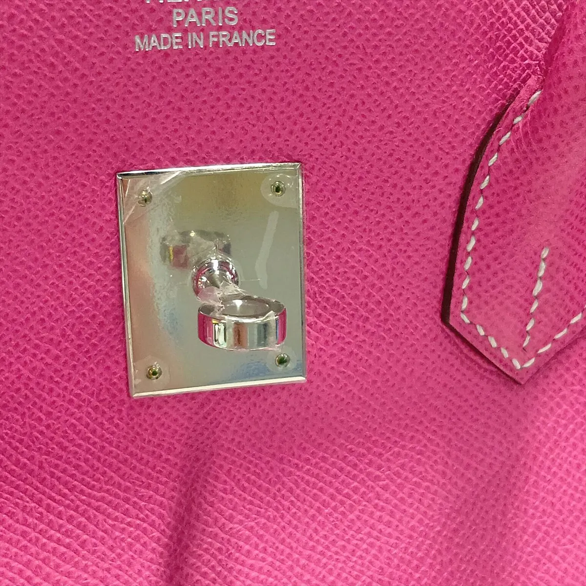 [Individually packaged] Hermes Birkin 35 Retournée Verso Veau Epsom Rose Tyrien x Ruby Silver Hardware O: 2011 — view 15