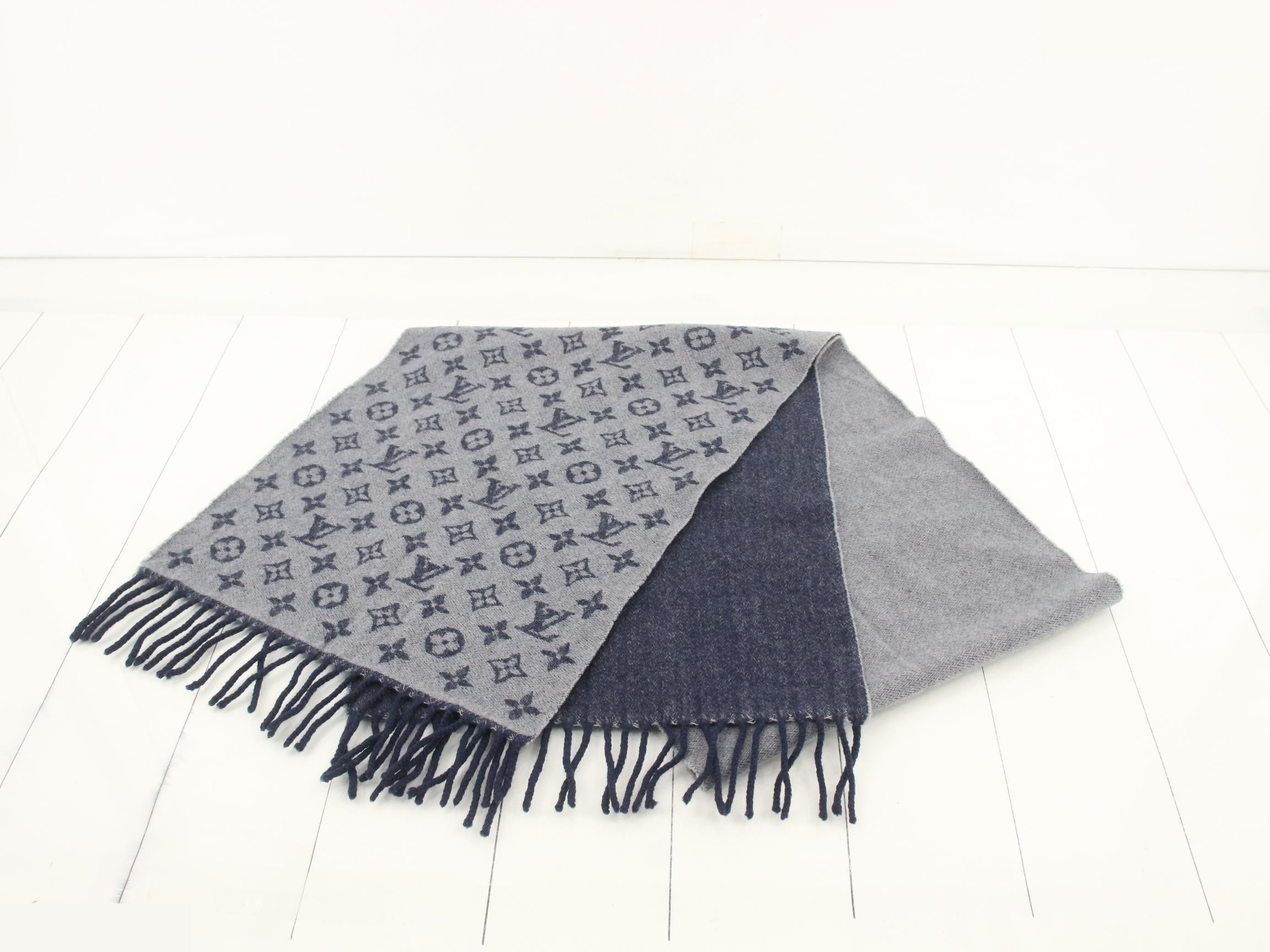 Monogram Scarf, Blue — view 2
