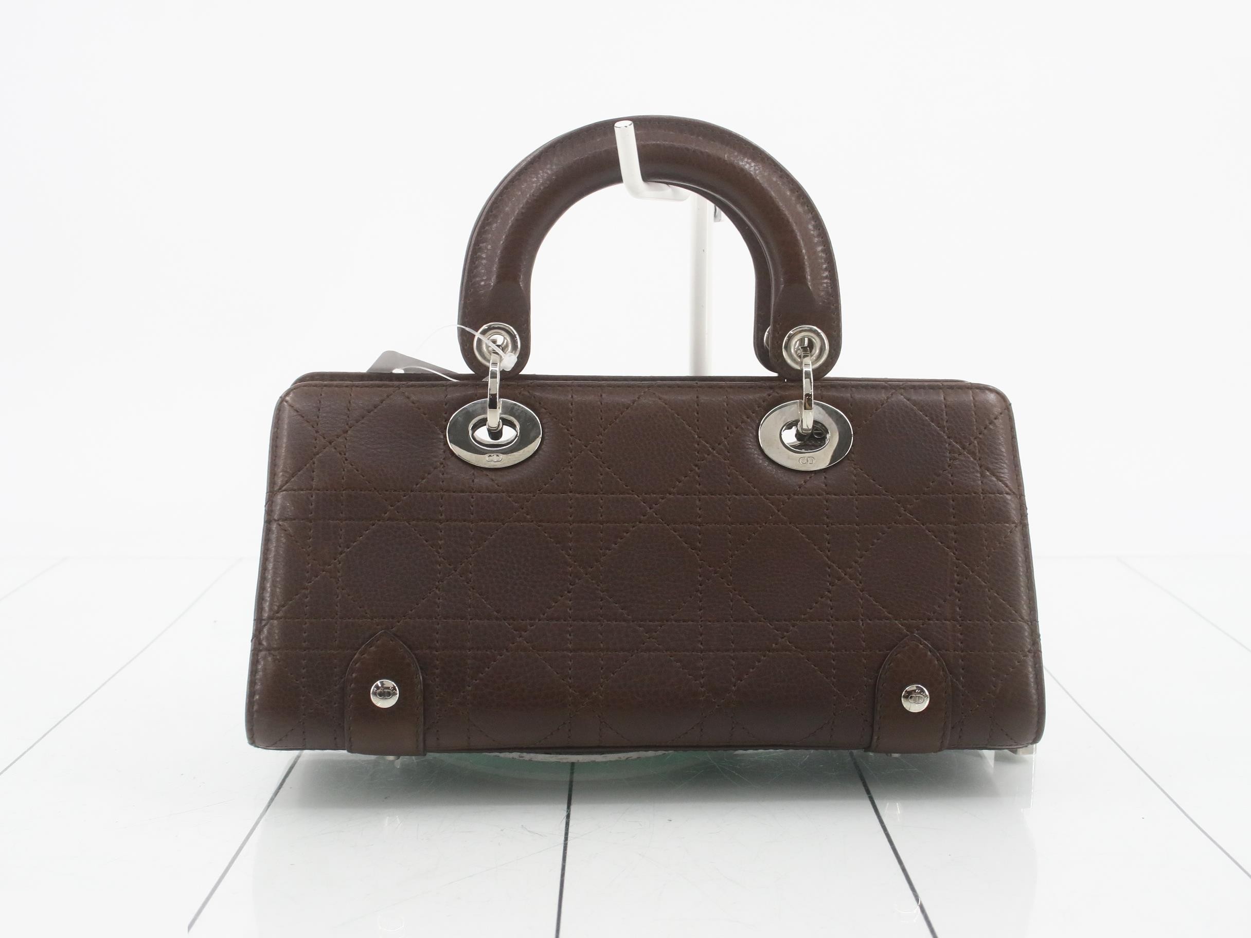 Lady Dior Leather Bag/Handbag - Cannage — view 2