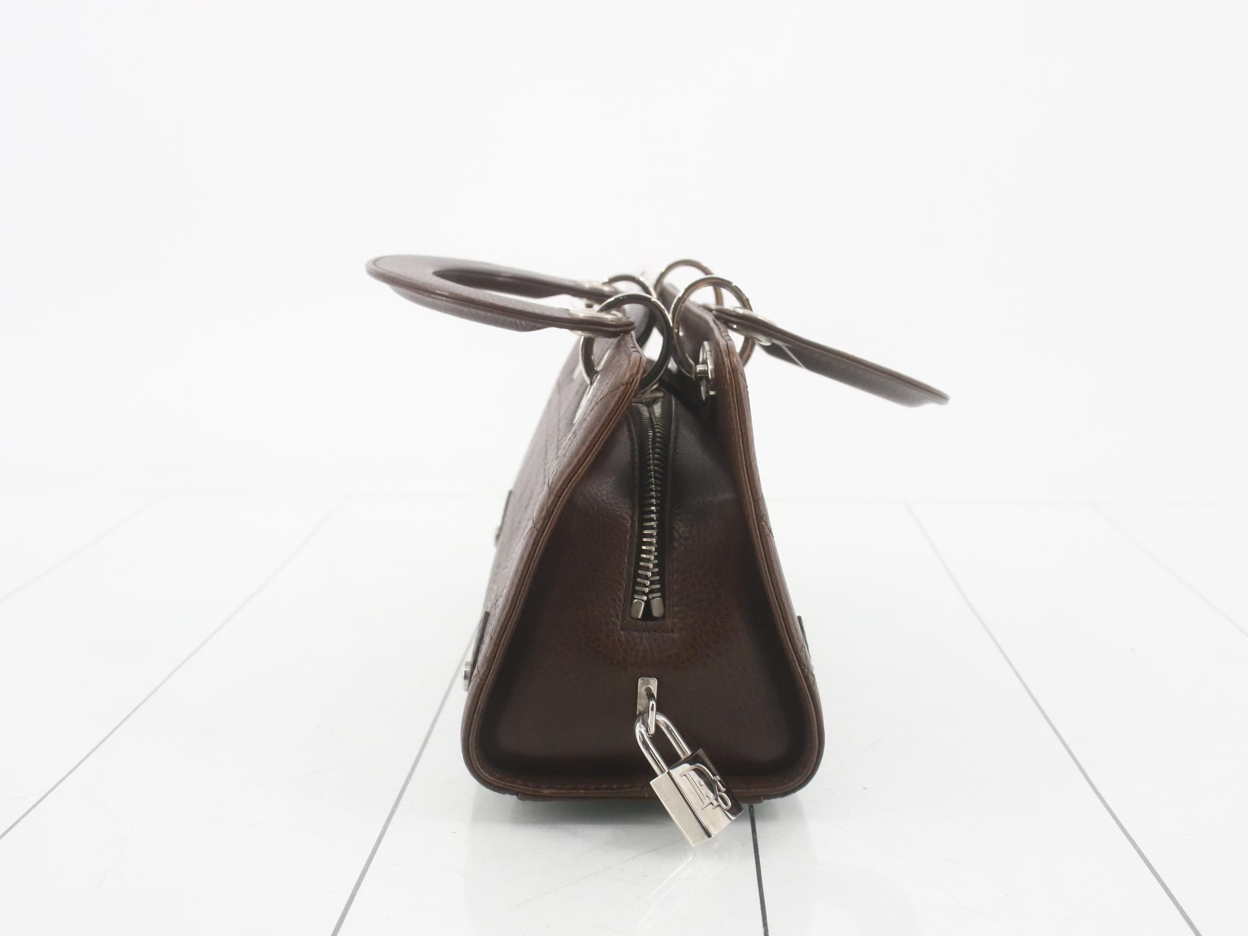 Lady Dior Leather Bag/Handbag - Cannage — view 4