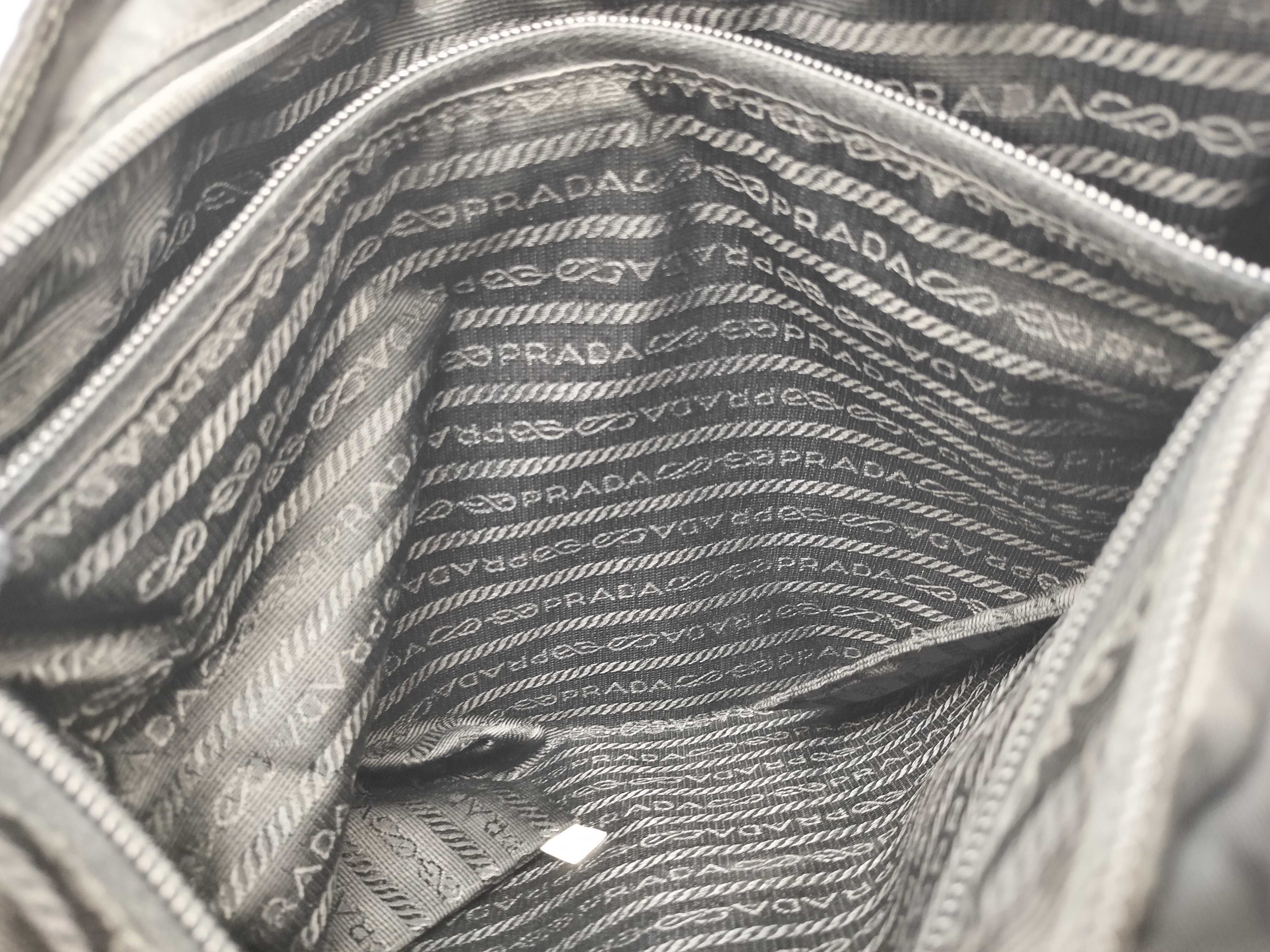 Nylon Shoulder Bag with Triangular Metal Fittings — view 15