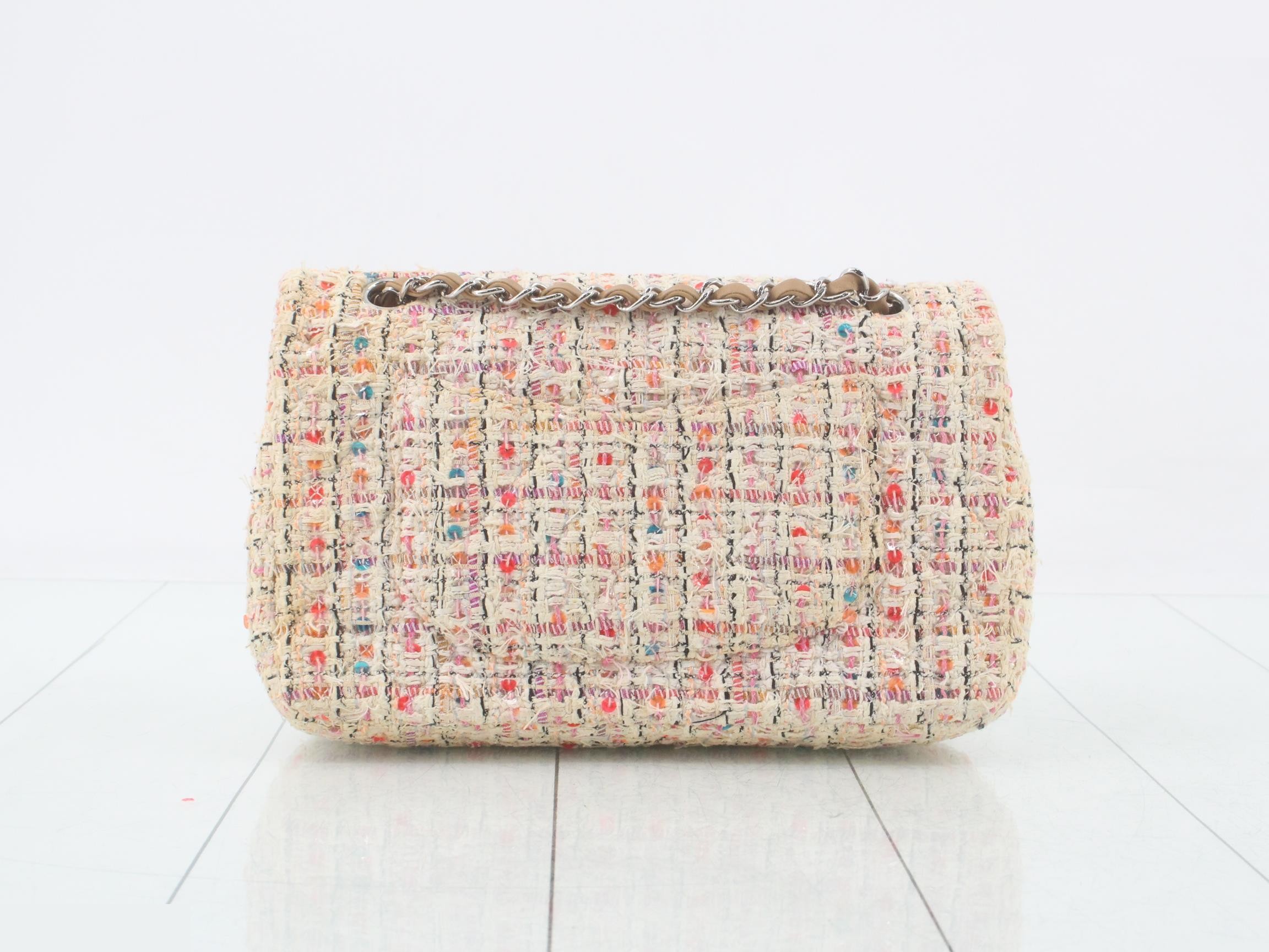 Tweed chain shoulder bag — view 2