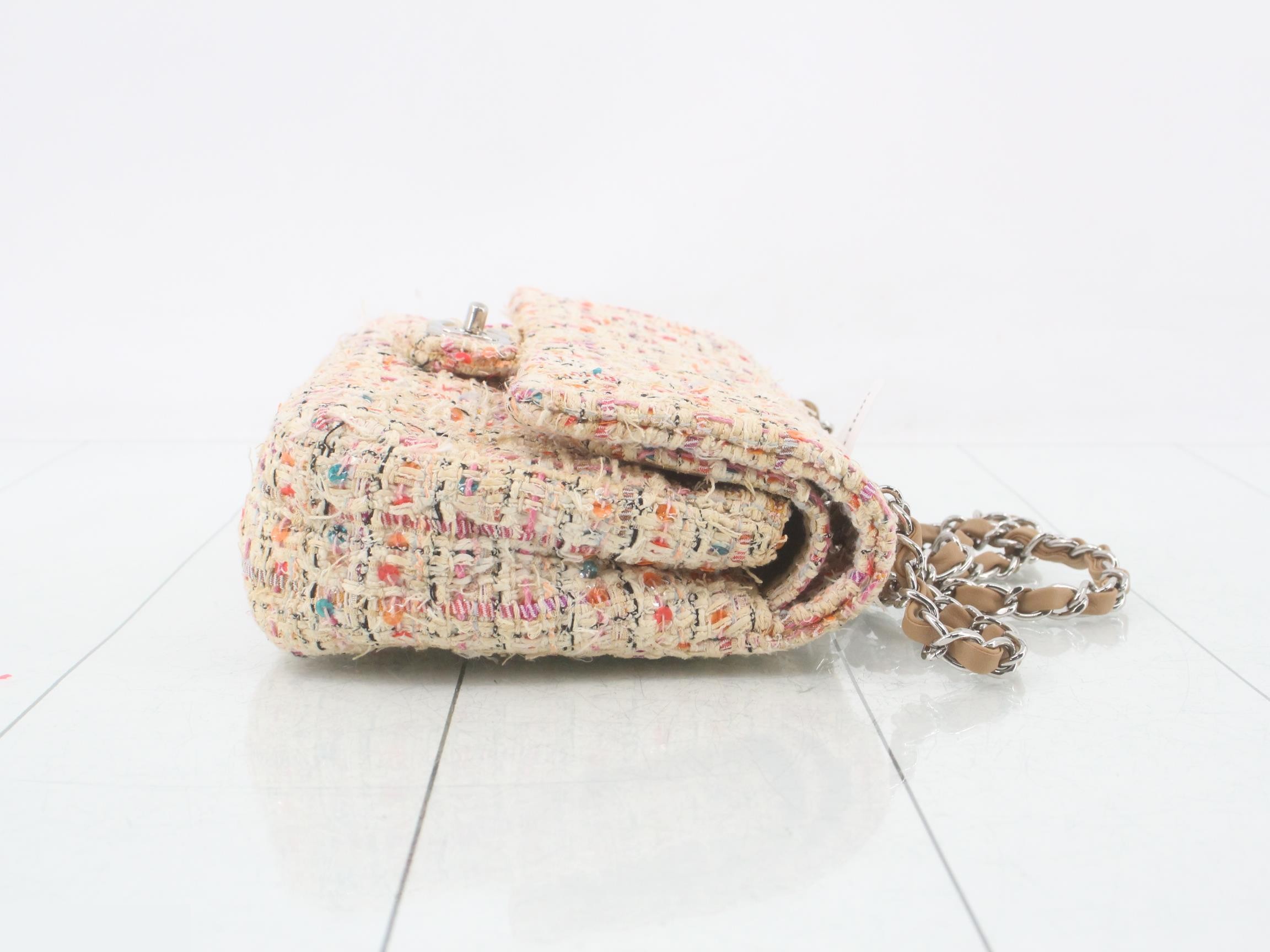 Tweed chain shoulder bag — view 3