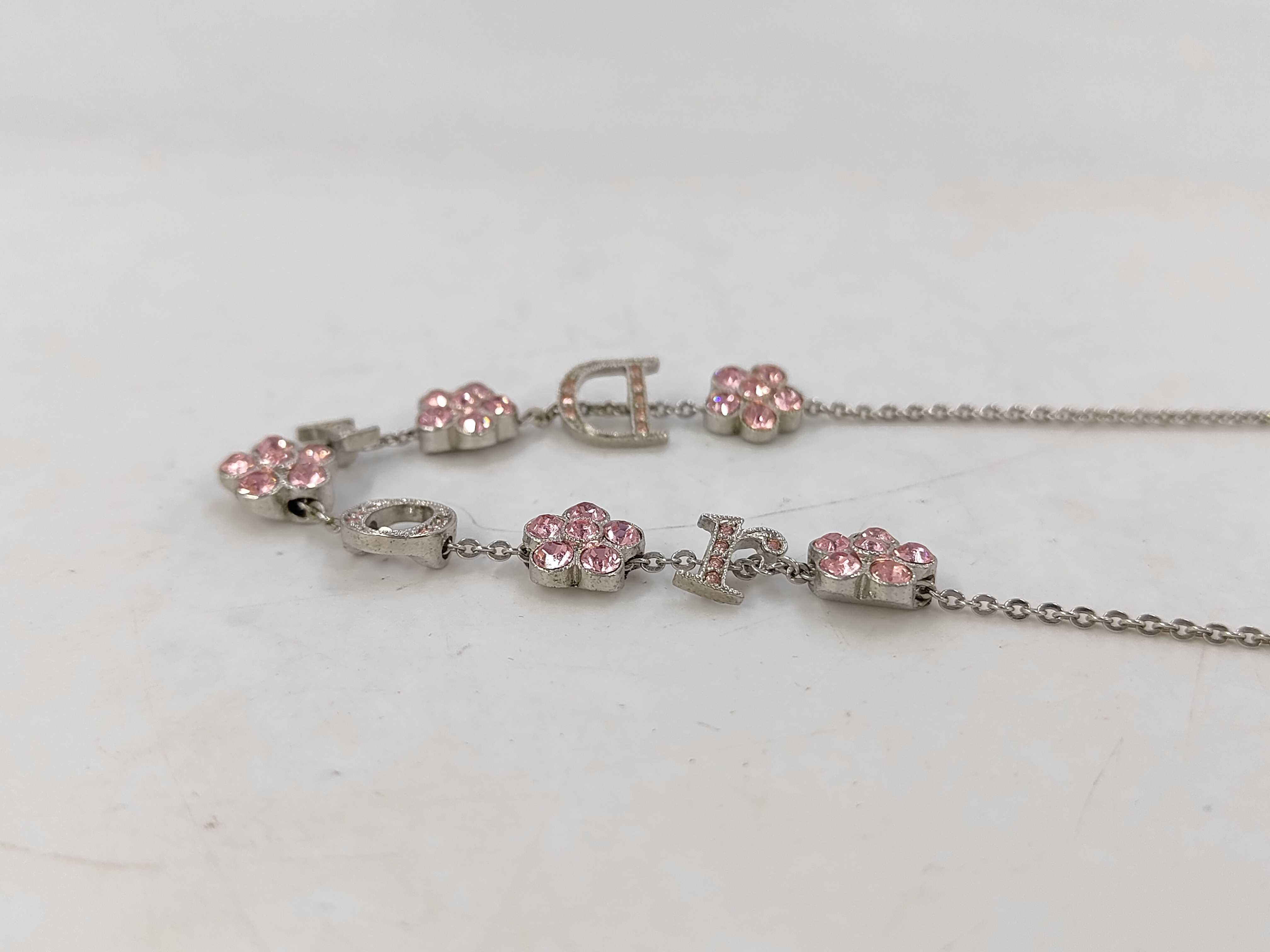 Flower Logo Rhinestone Necklace — view 2