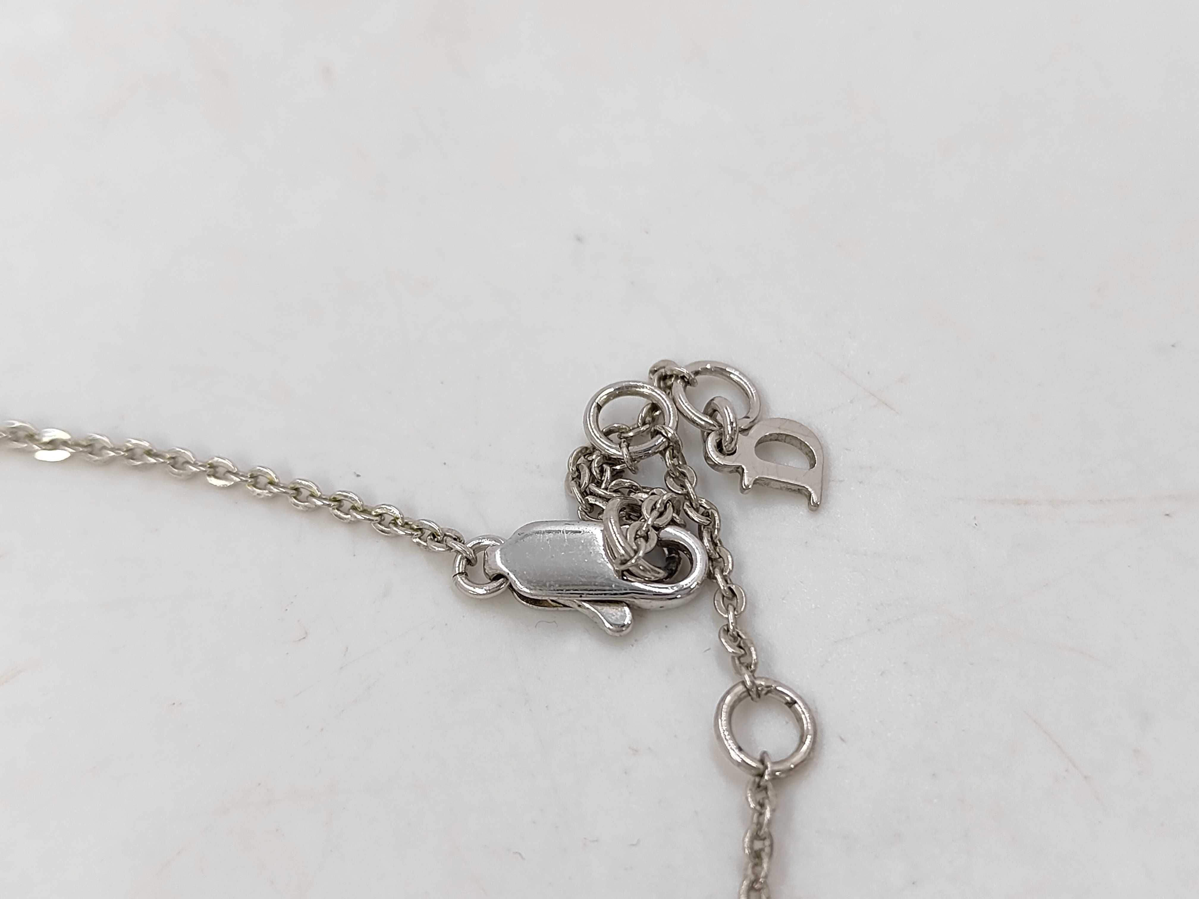 Flower Logo Rhinestone Necklace — view 3