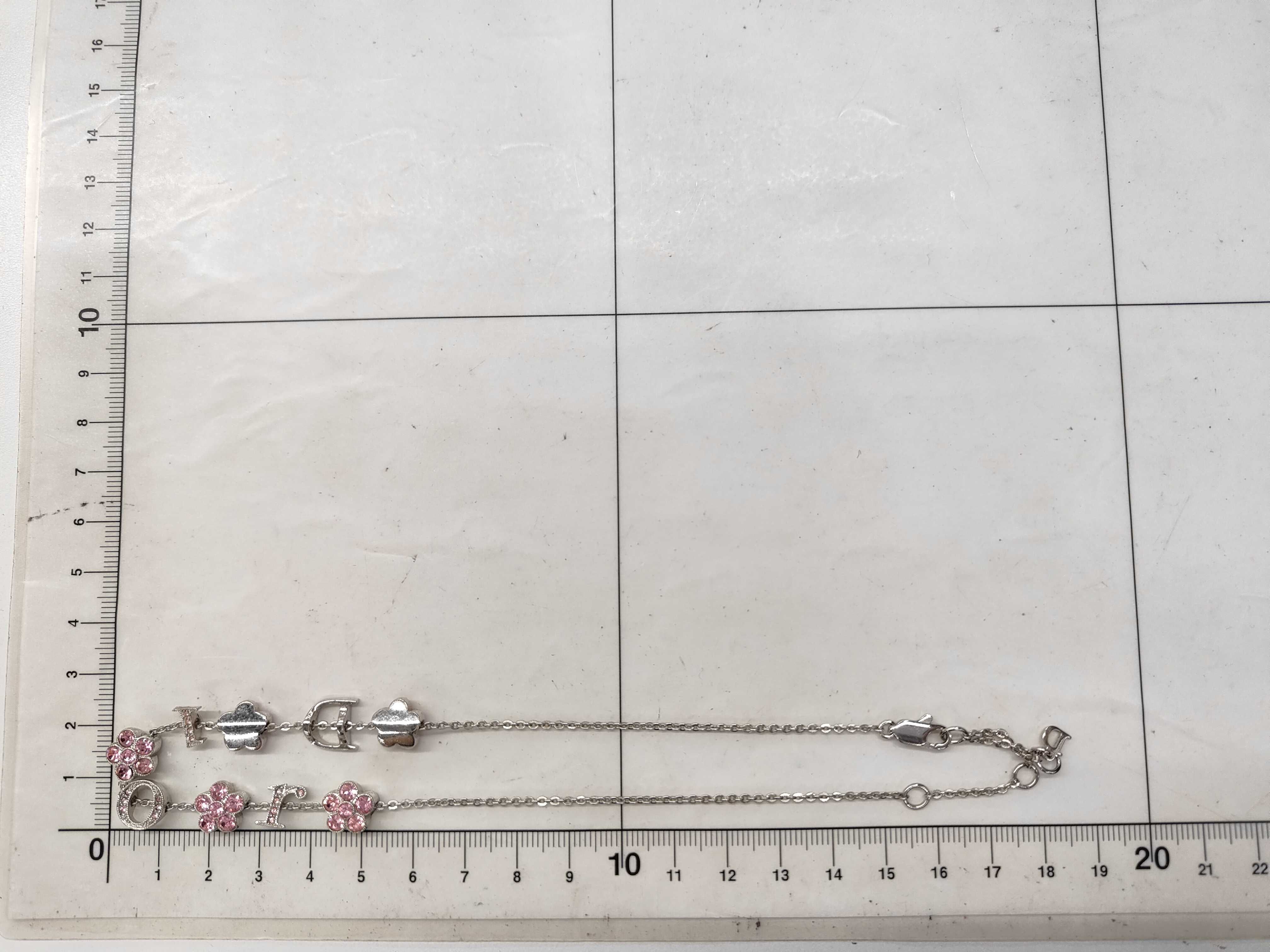 Flower Logo Rhinestone Necklace — view 5