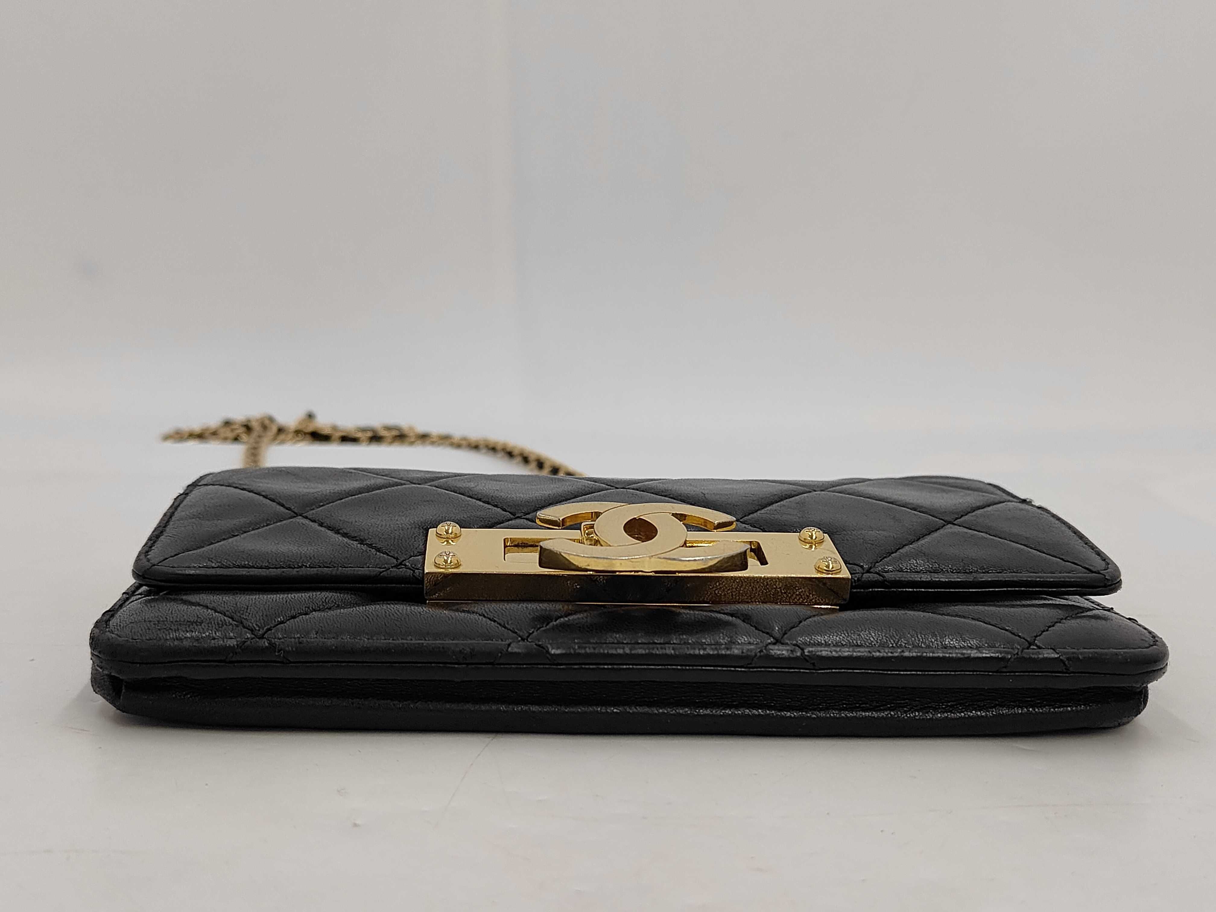 Lambskin Matelassé Coco Lock Chain Wallet Shoulder Bag — view 4