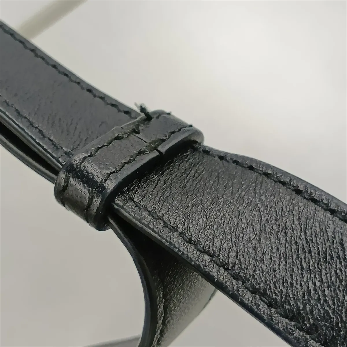 Montaigne Leather Shoulder Bag, Black x White — view 11