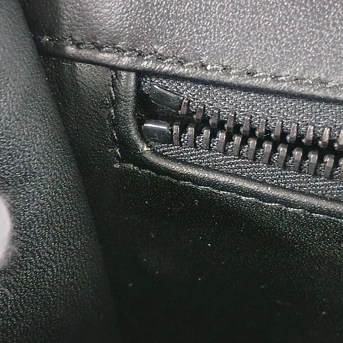Montaigne Leather Shoulder Bag, Black x White — view 12
