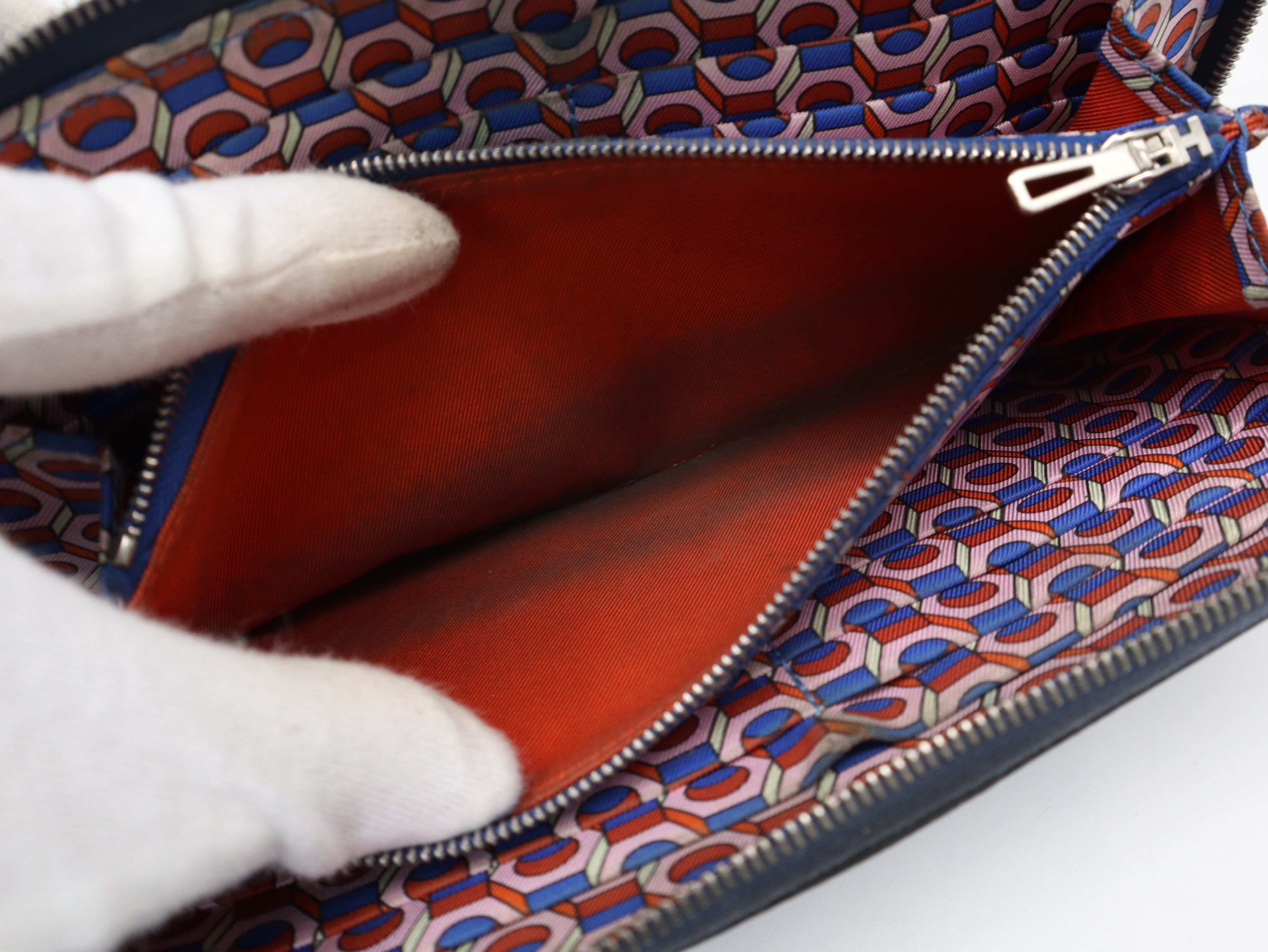 Azap Silk In Long Wallet, Navy, Z Stamp — view 9