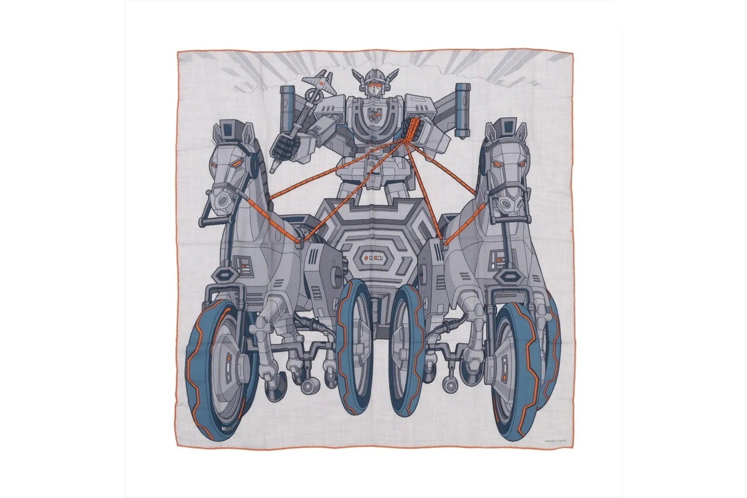 Tag attached. Carre 100 Mega Chariot Cashmere Silk.