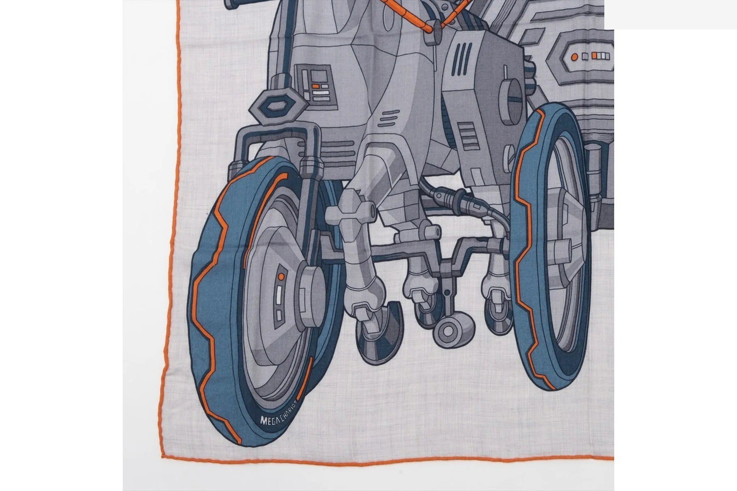 Tag attached. Carre 100 Mega Chariot Cashmere Silk. — view 5