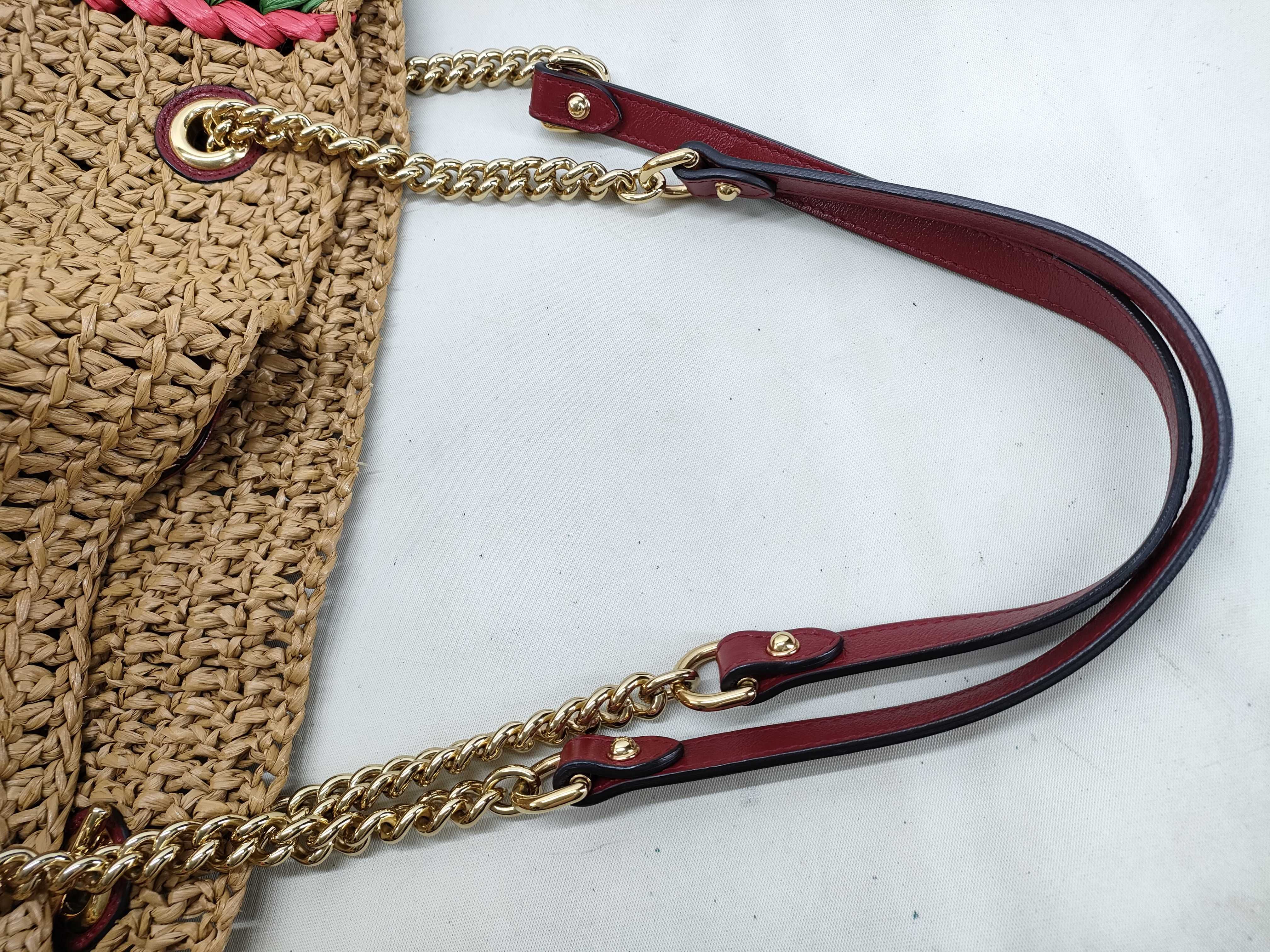 GG Marmont Raffia Leather Medium Tote Bag 574431 204991 Tote Bag — view 5