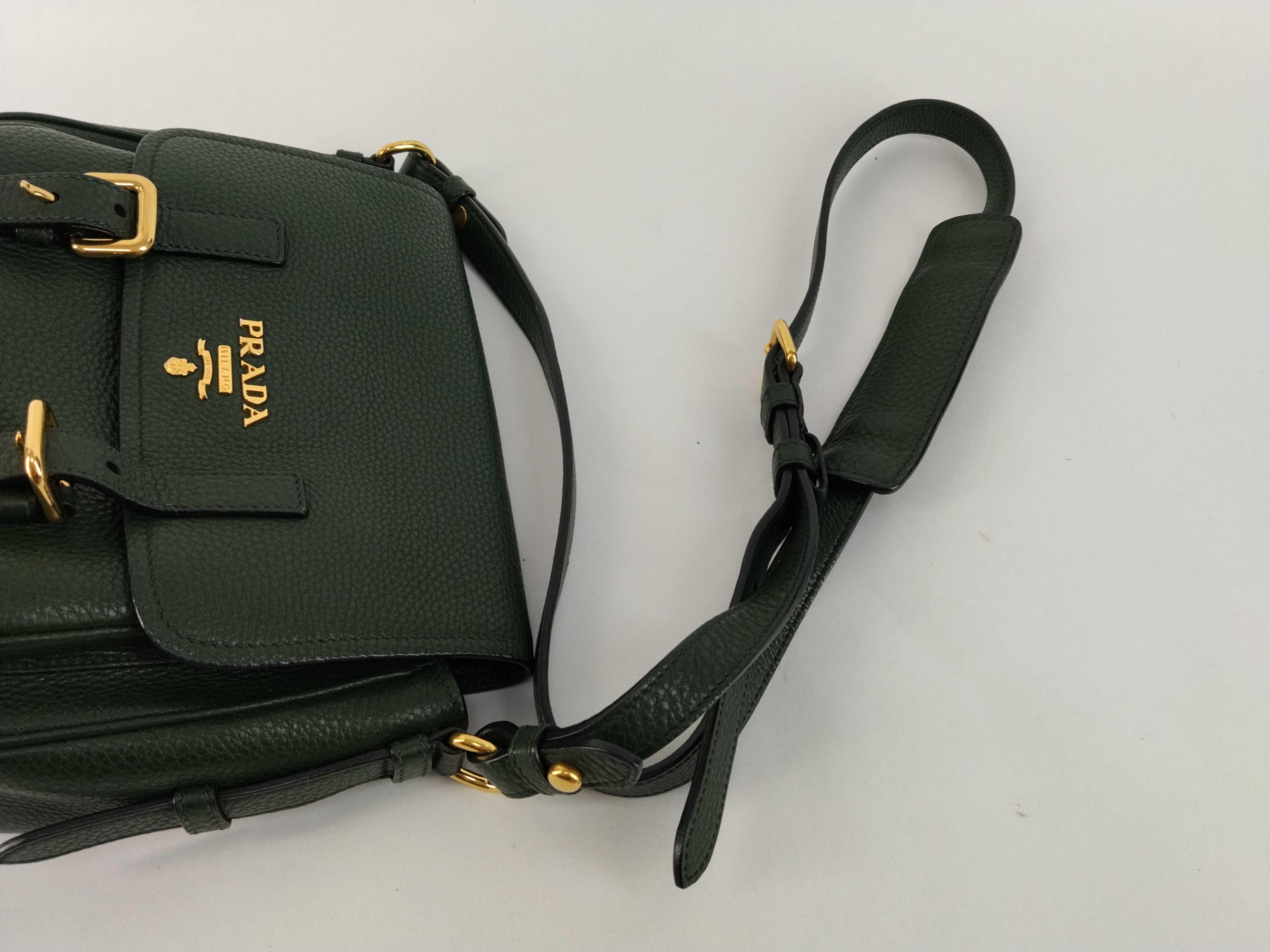 Vitello Daino Leather Shoulder Bag, Black, 1BD092 (Shoulder Bag) — view 3