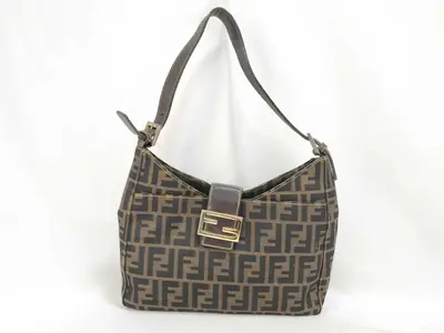 Zucca pattern Fendi handbag Zucca pattern canvas shoulder bag