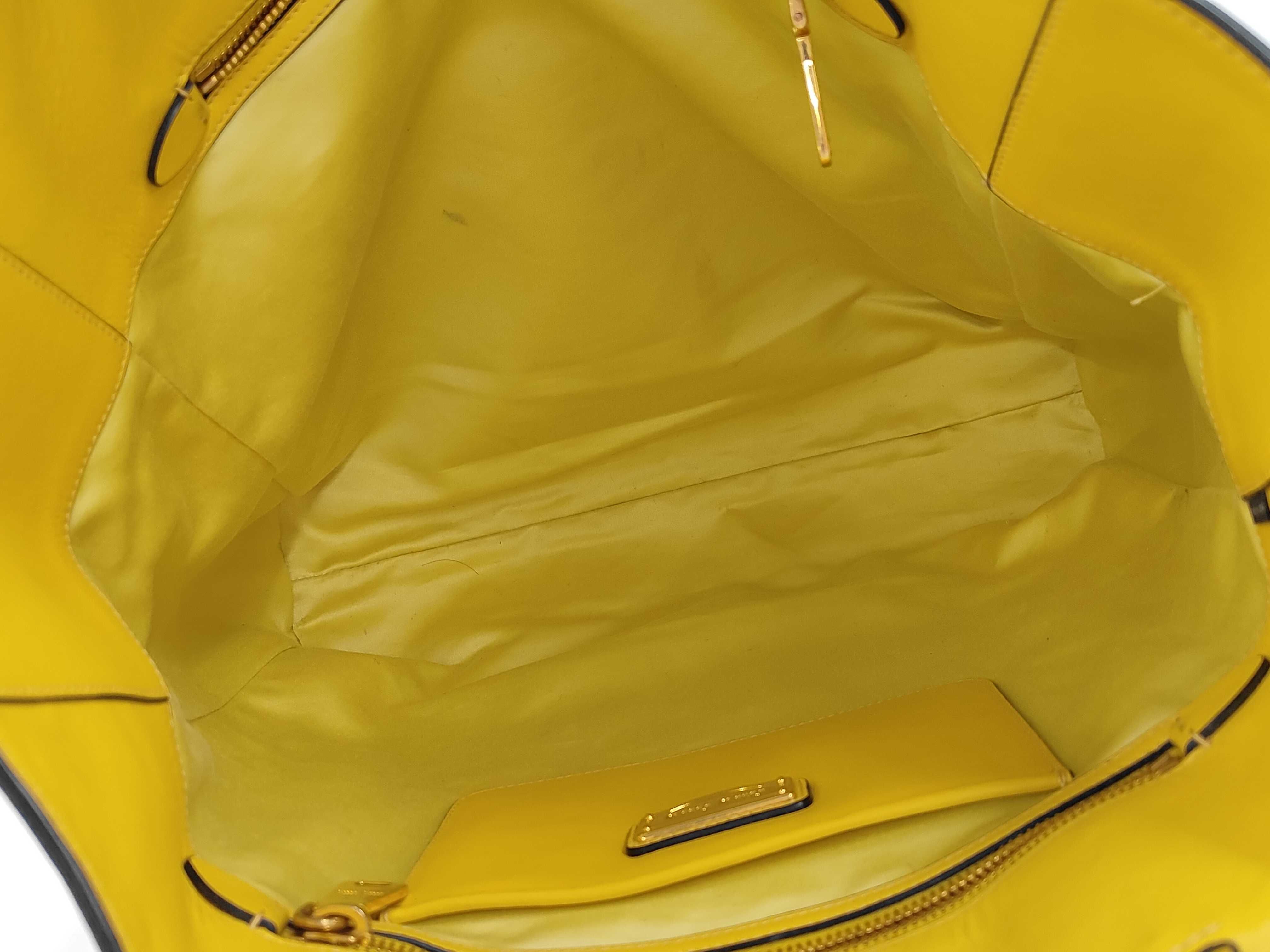 leather yellow tote bag — view 8