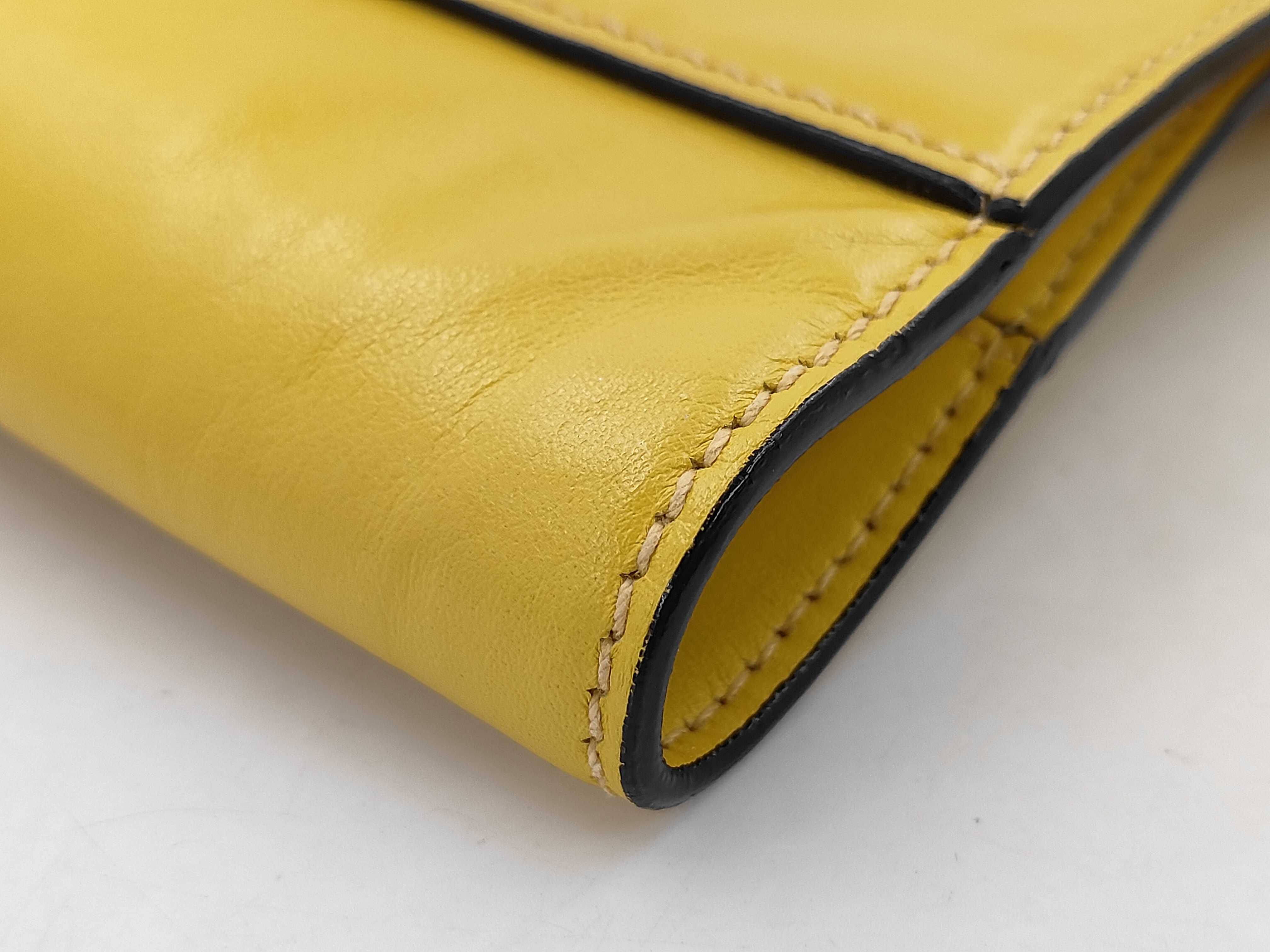 leather yellow tote bag — view 10