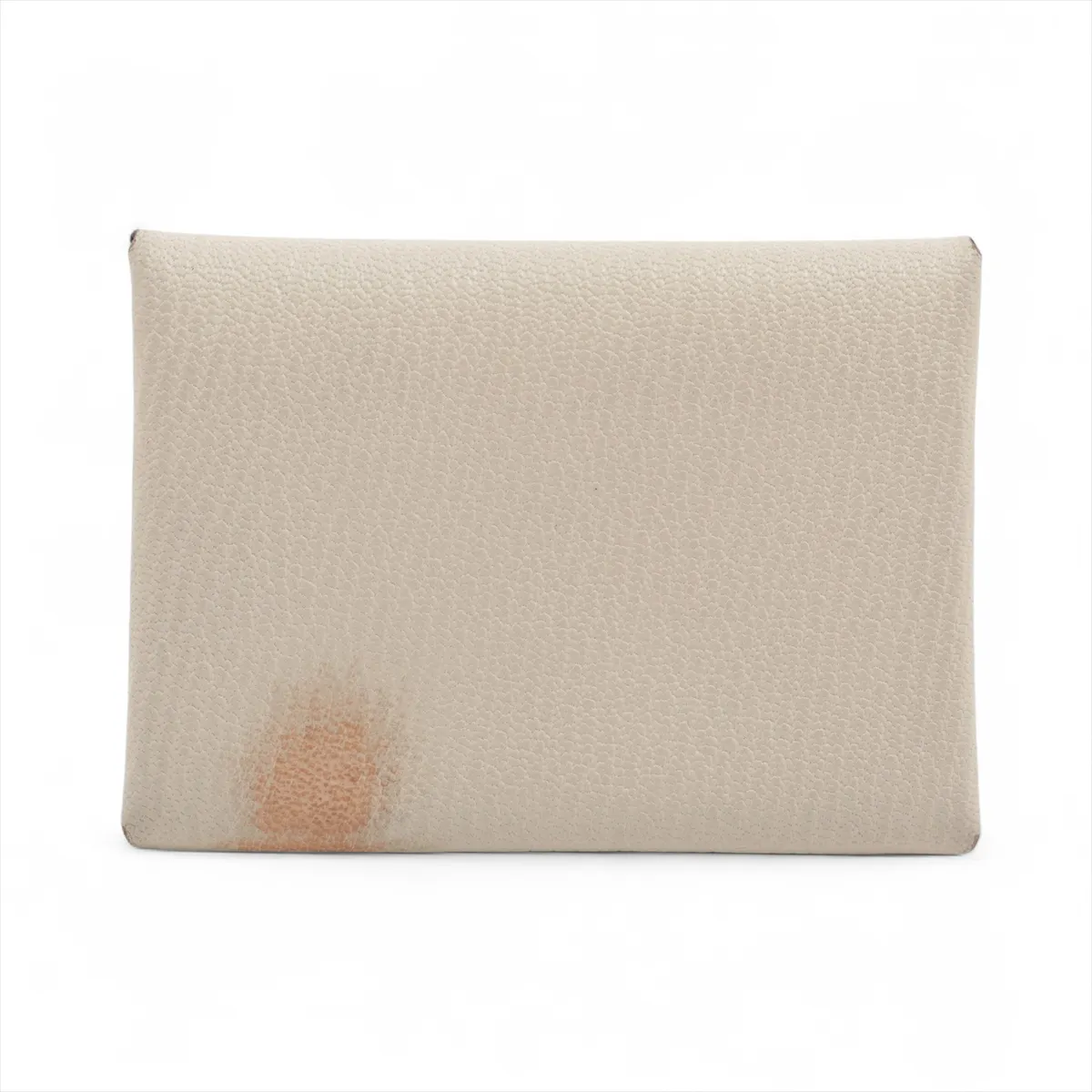 Hermès Calvi Duo Chevre Mysore Coin Case, Craie, Silver Hardware, K: 2025