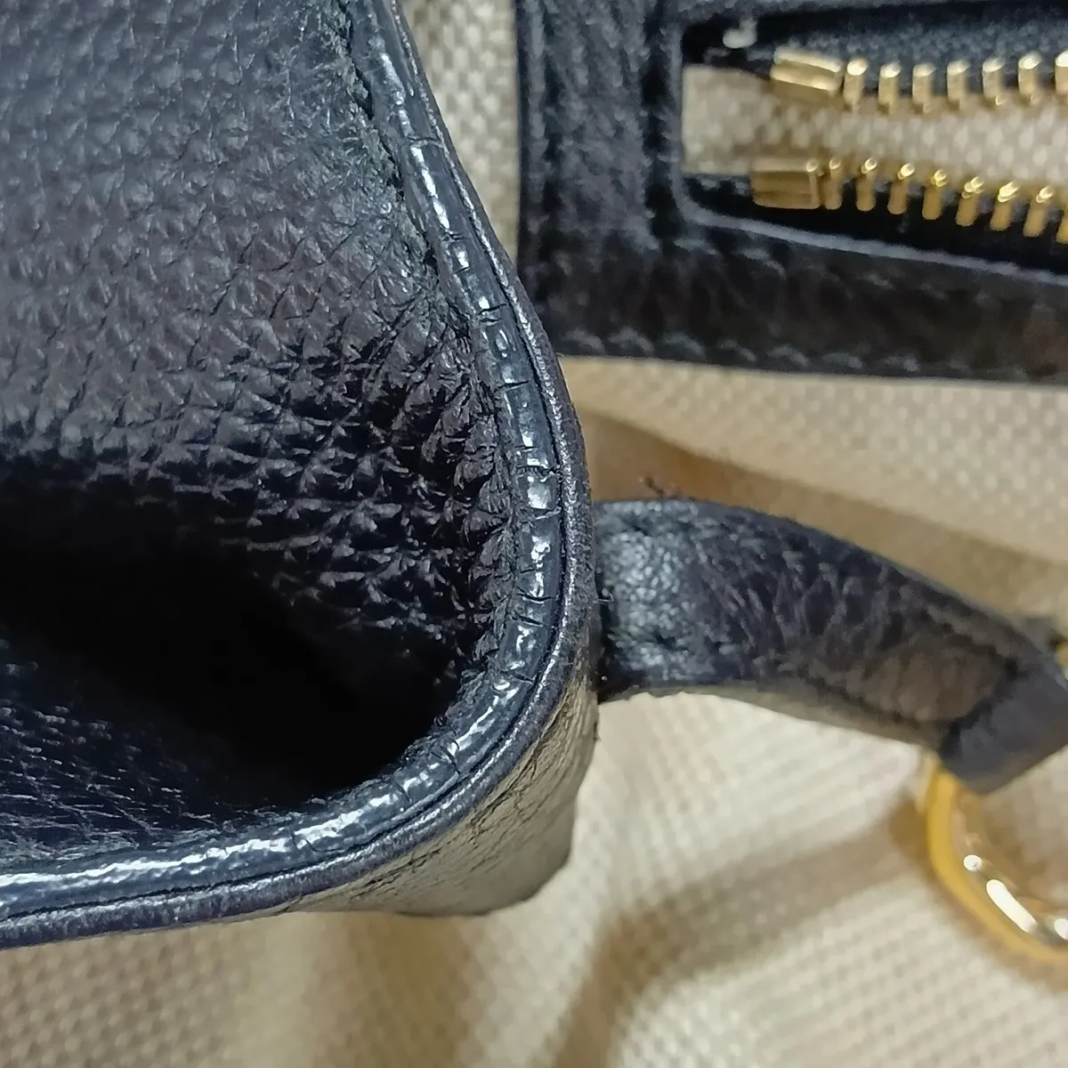 Soho Leather Handbag, Black, 282309 — view 12