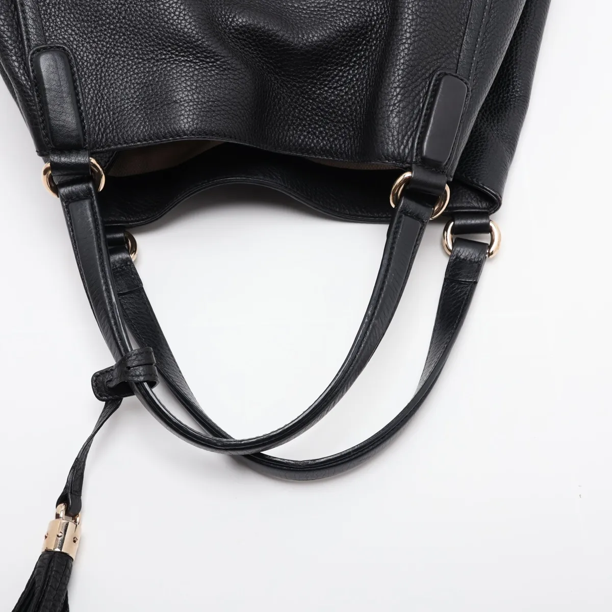 Soho Leather Handbag, Black, 282309 — view 5