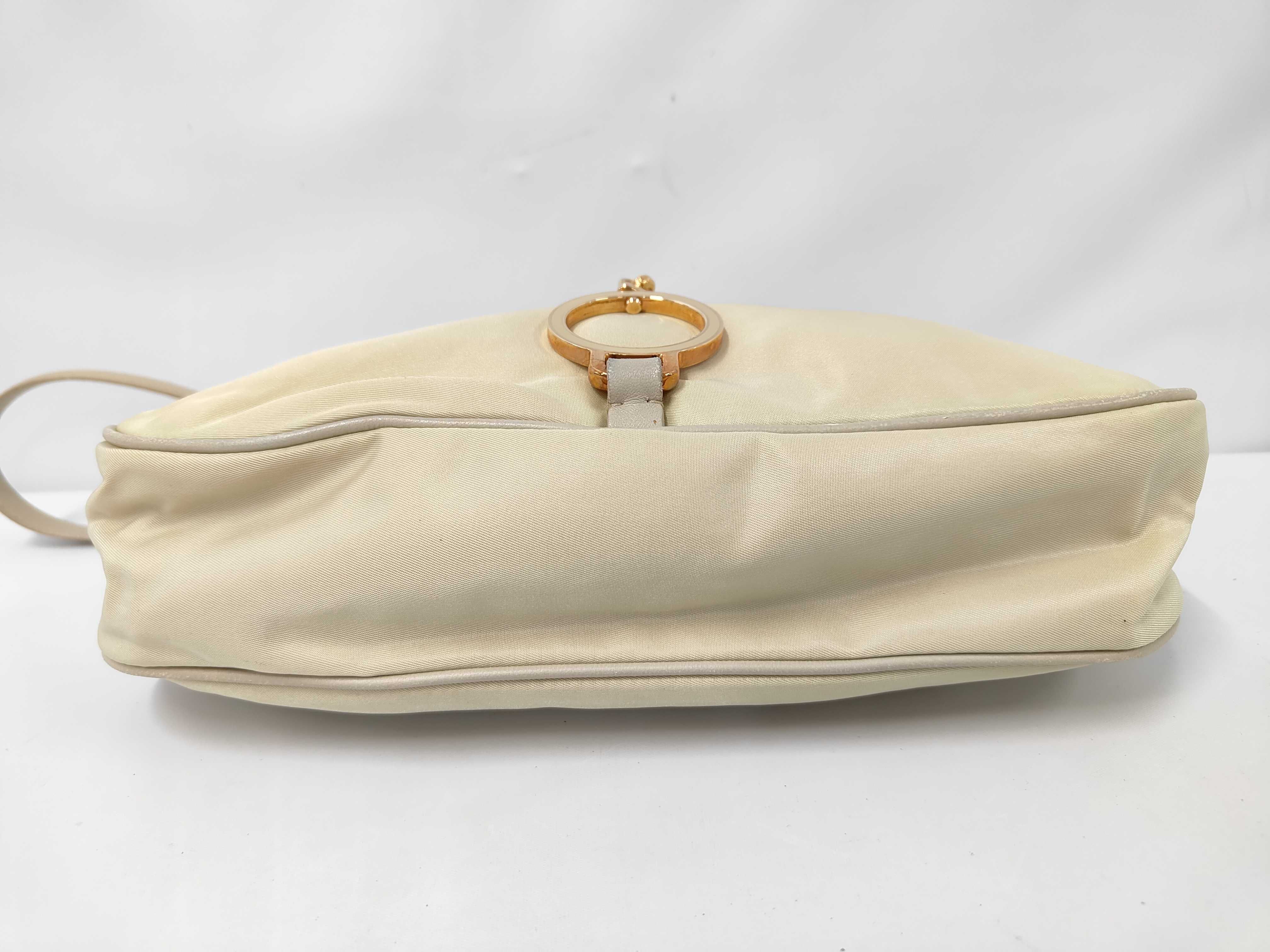 Nylon One-Shoulder Bag, Beige — view 3