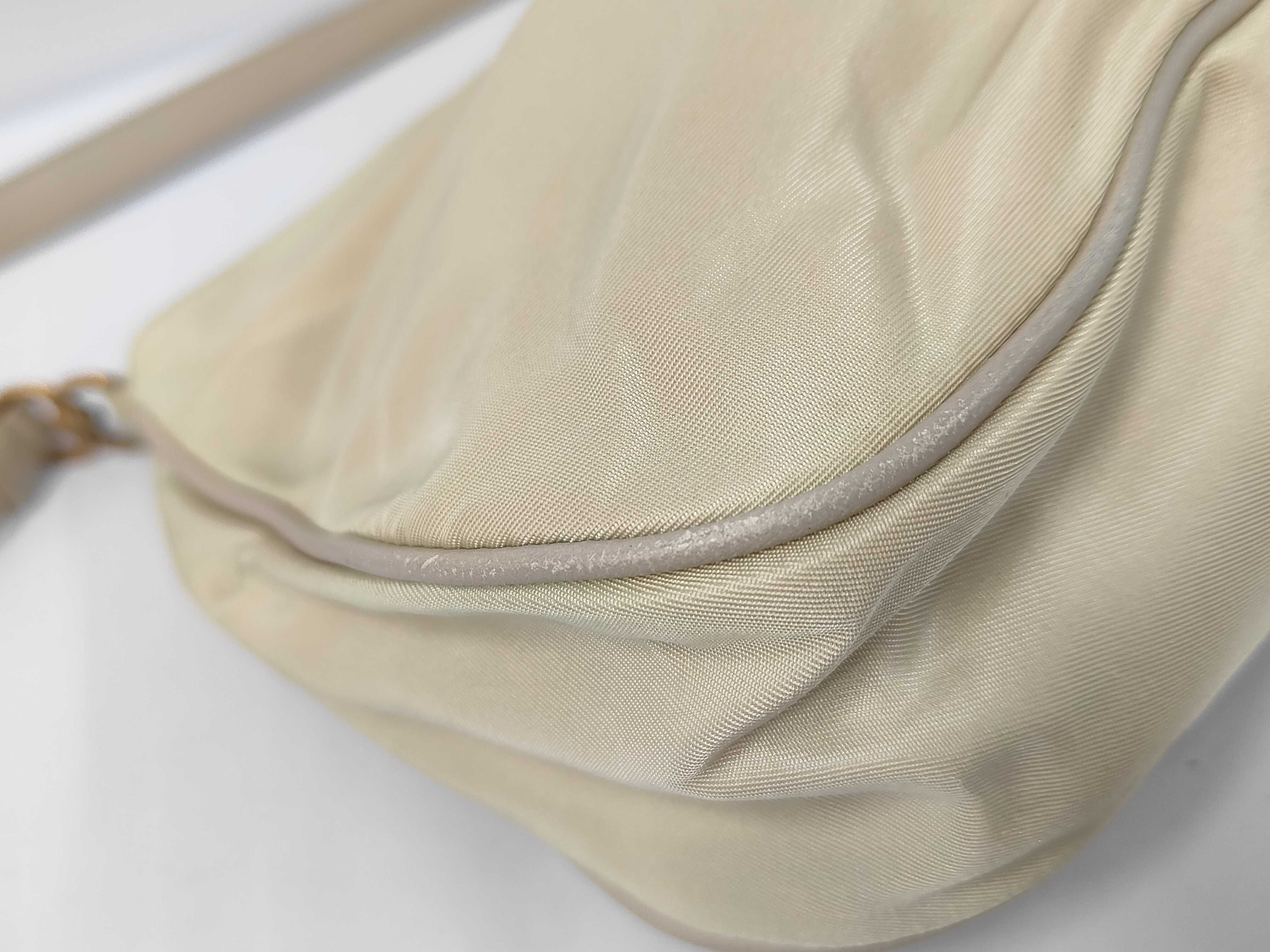 Nylon One-Shoulder Bag, Beige — view 4